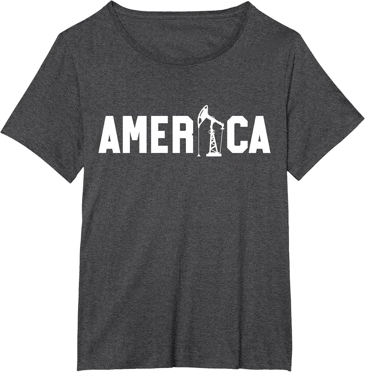 Oil Rig Worker America USA American Gas Oilfield T-Shirt - Dark Heather Grey