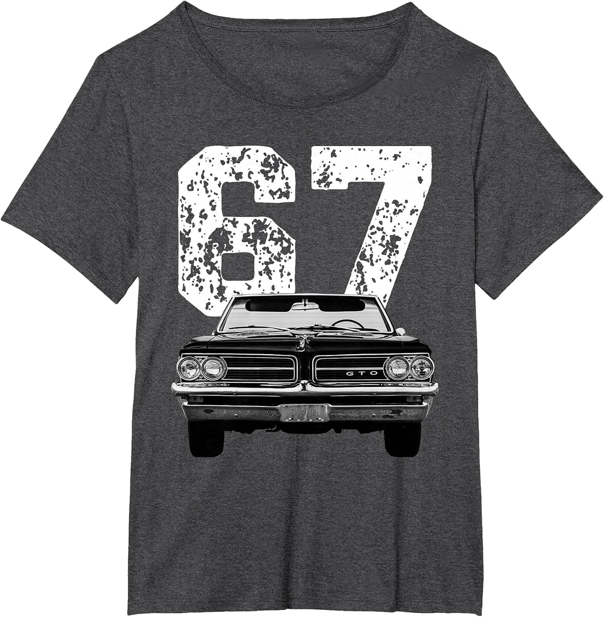 1967 67 GTO Classic Car Old School Muscle Car Birthday Retro T-Shirt - Dark Heather Grey