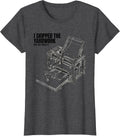 Women's I Skipped The Yardwork For The Printer Funny 3D Printing T-Shirt - Dark Heather Grey
