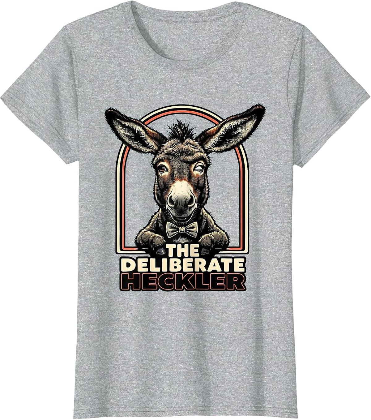 Women's The Deliberate Heckler Funny Miniature Donkey Animal Lover T-Shirt - Heather Grey