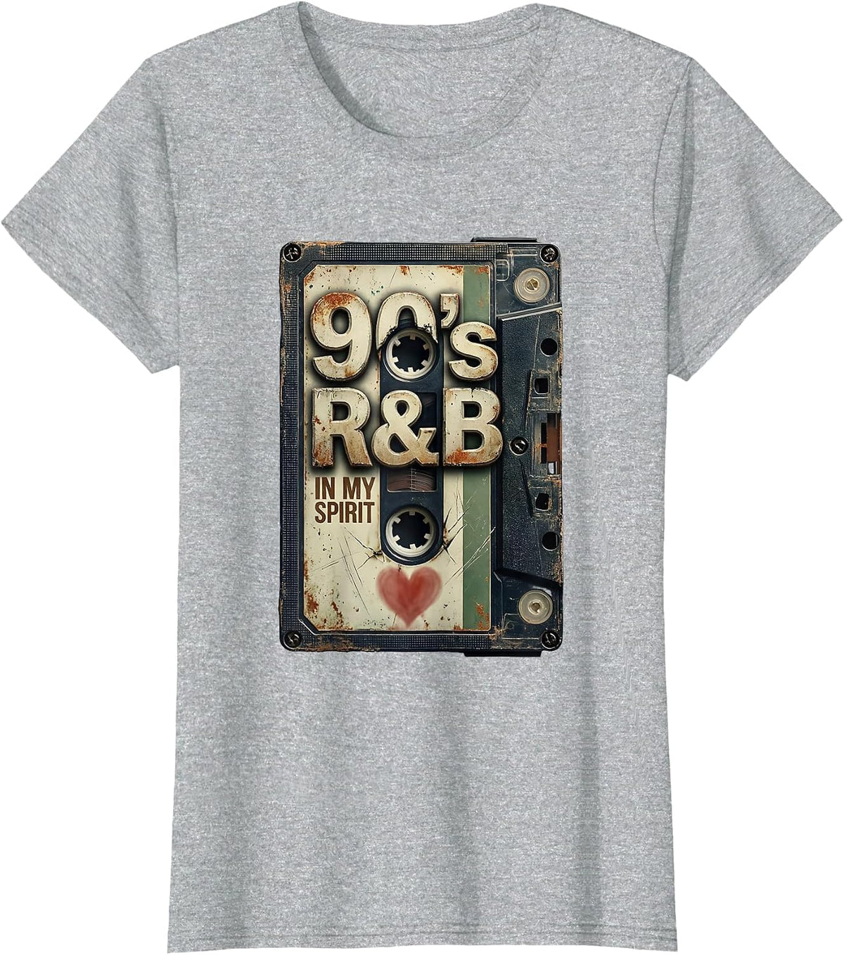 90s R&B In My Spirit Vintage Soul Music Fan Retro T-Shirt - Heather Grey