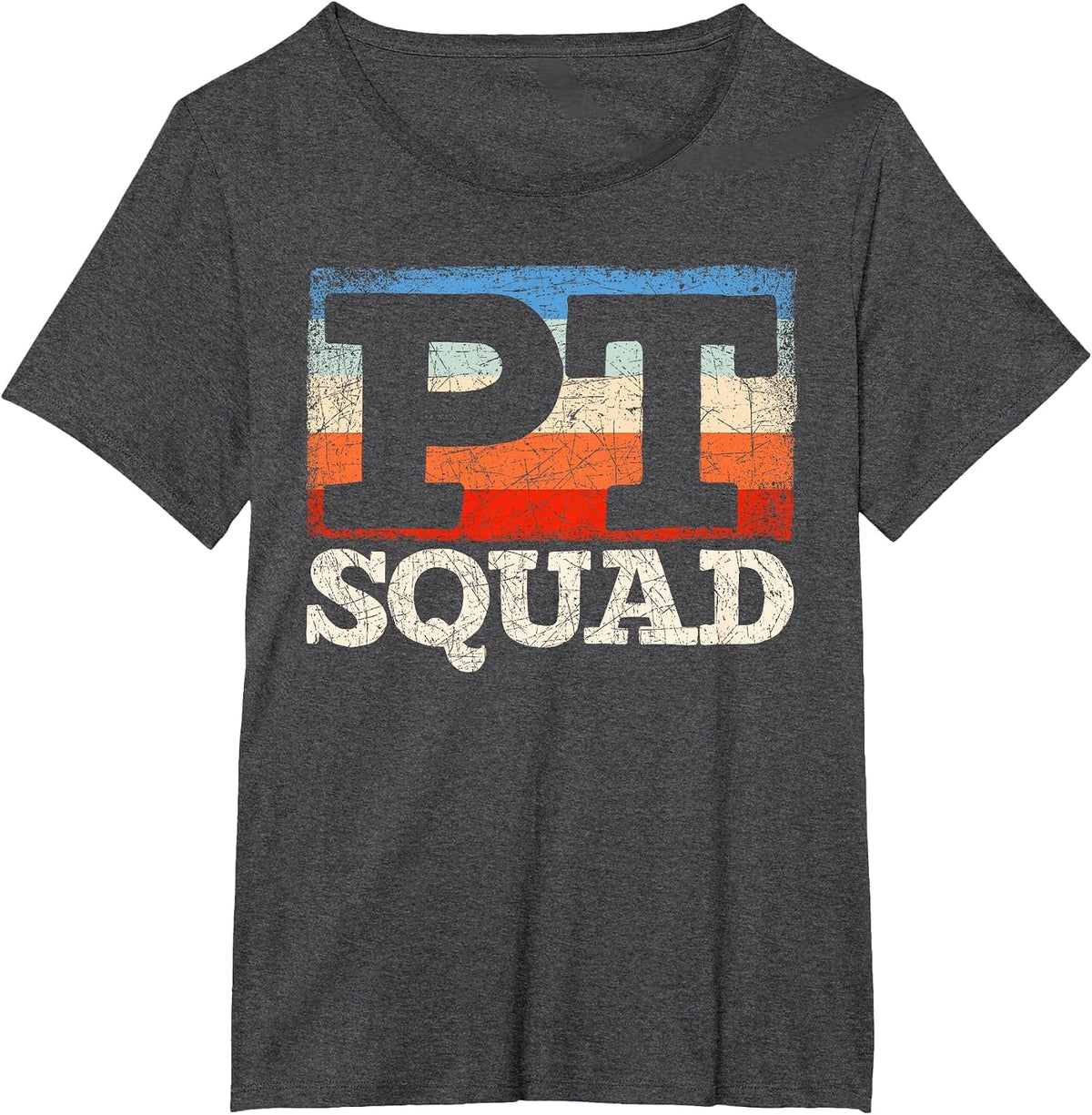 Retro Therapist PT Squad Physiotherapy Physical Therapy T-Shirt - Dark Heather Grey