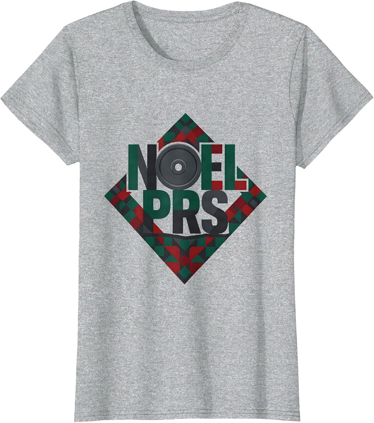 Noel PRs Funny Christmas Gym Weightlifting Fitness Gift T-Shirt - Heather Grey