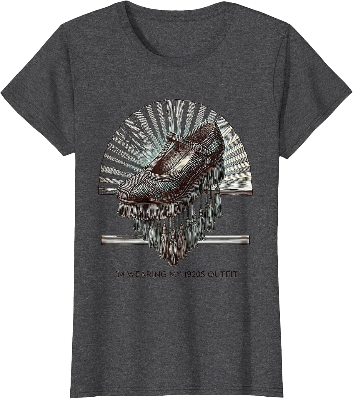 Women's I'm Wearing My 1920s Outfit Vintage Flapper Party New Years T-Shirt - Dark Heather Grey