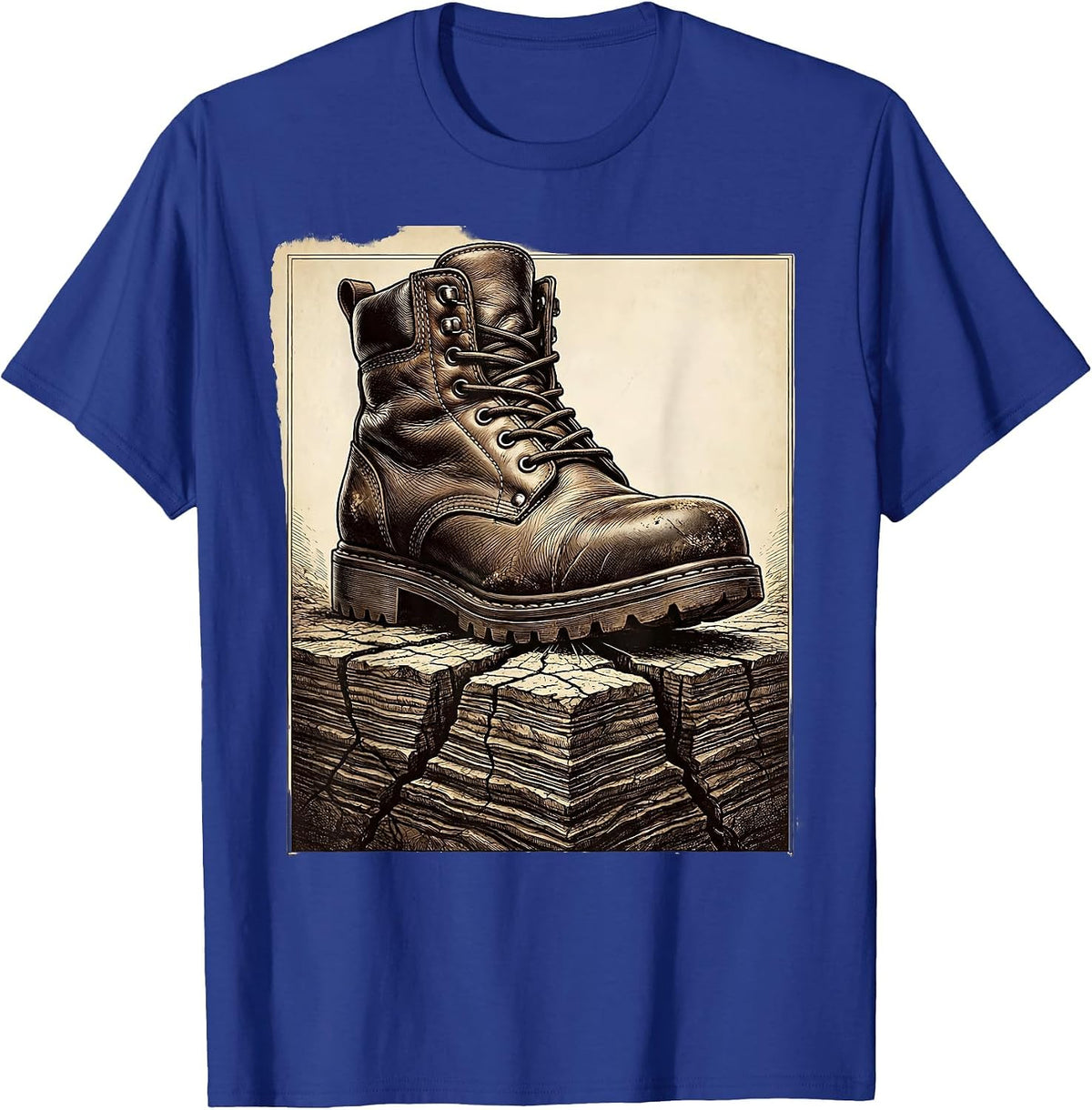 Men's We The People Worker Boot Graphic Design T-Shirt - Royal Blue