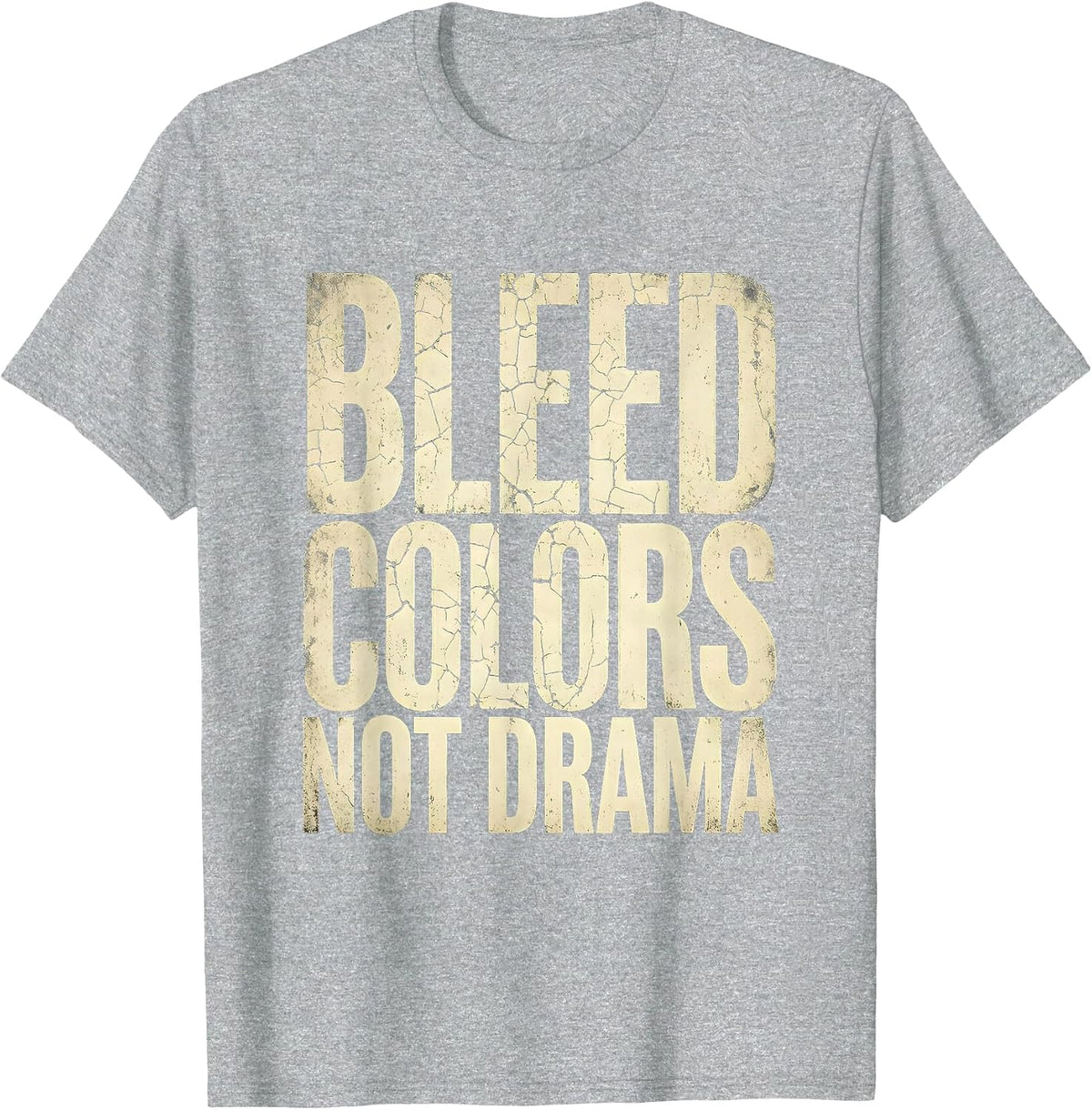 Men's Bleed Colors Not Drama Tie Dye Design T-Shirt - Heather Grey
