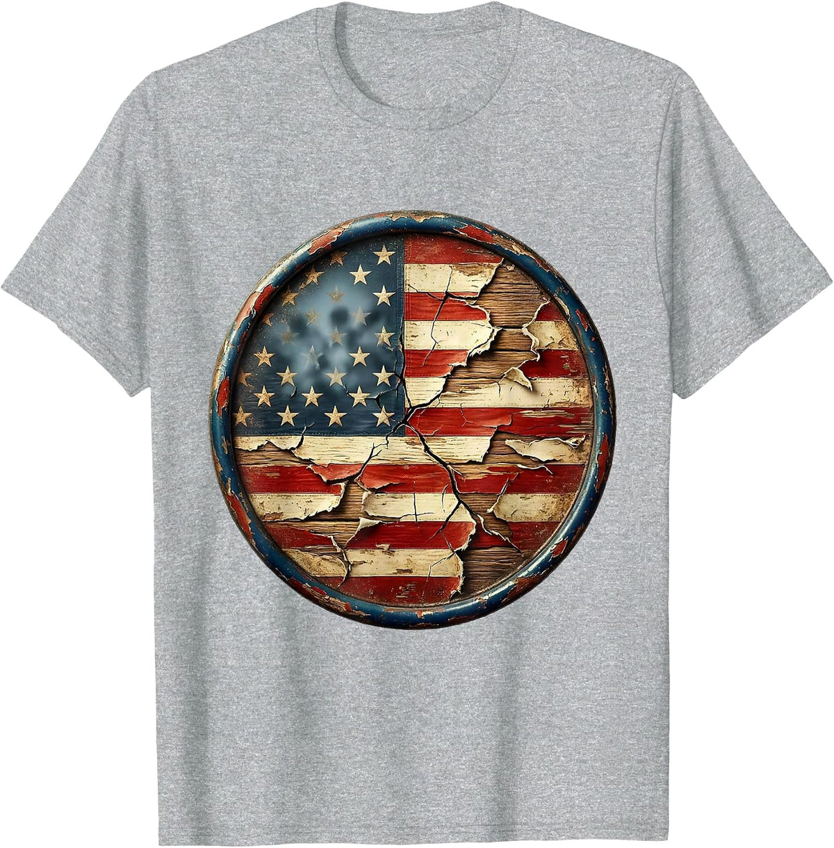 Men's We The People Bald Eagle Crowd Silhouette T-Shirt - Heather Grey