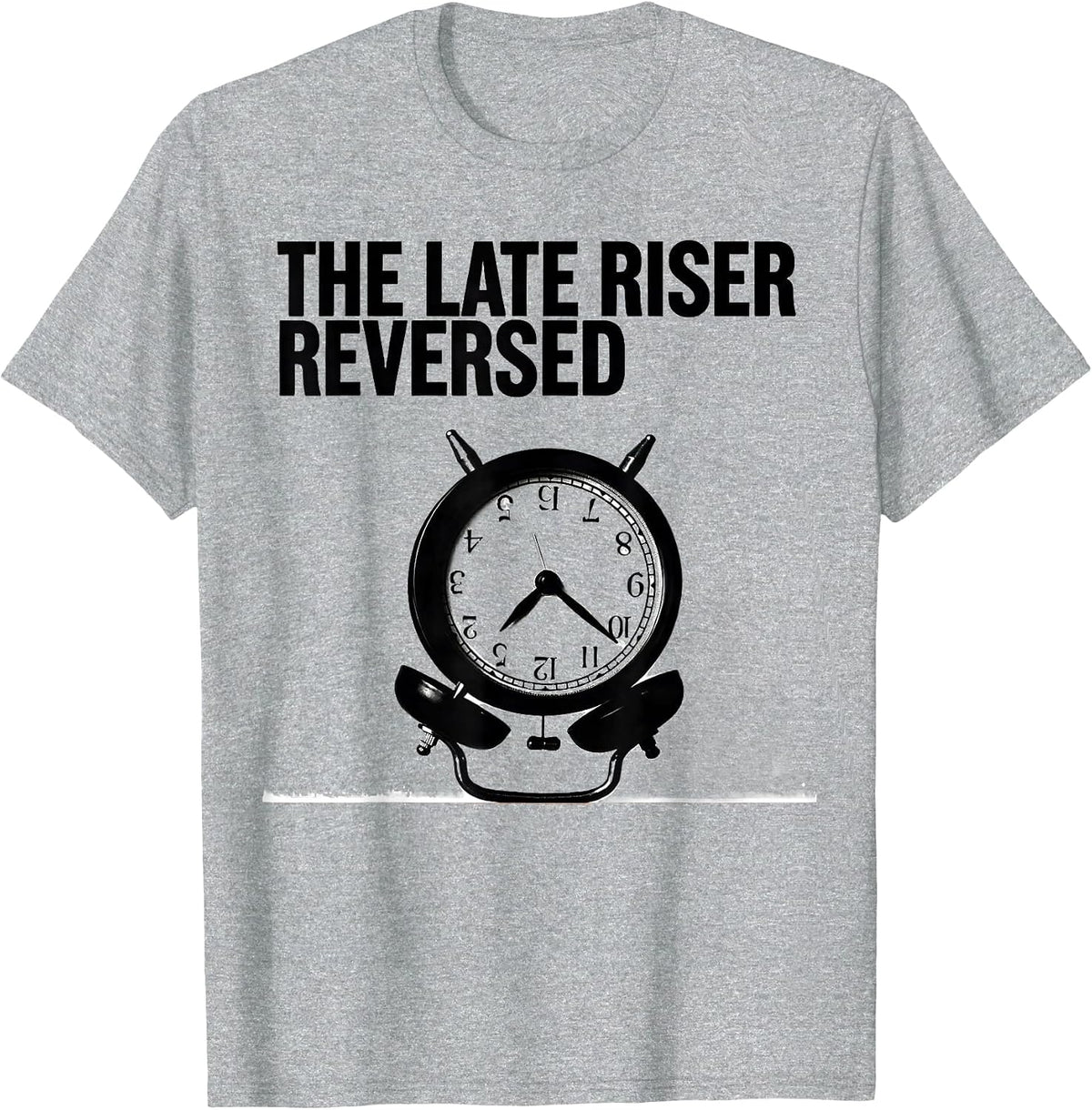 Men's The Late Riser Reversed Brutalist Tarot Card Gift Gothic T-Shirt - Heather Grey