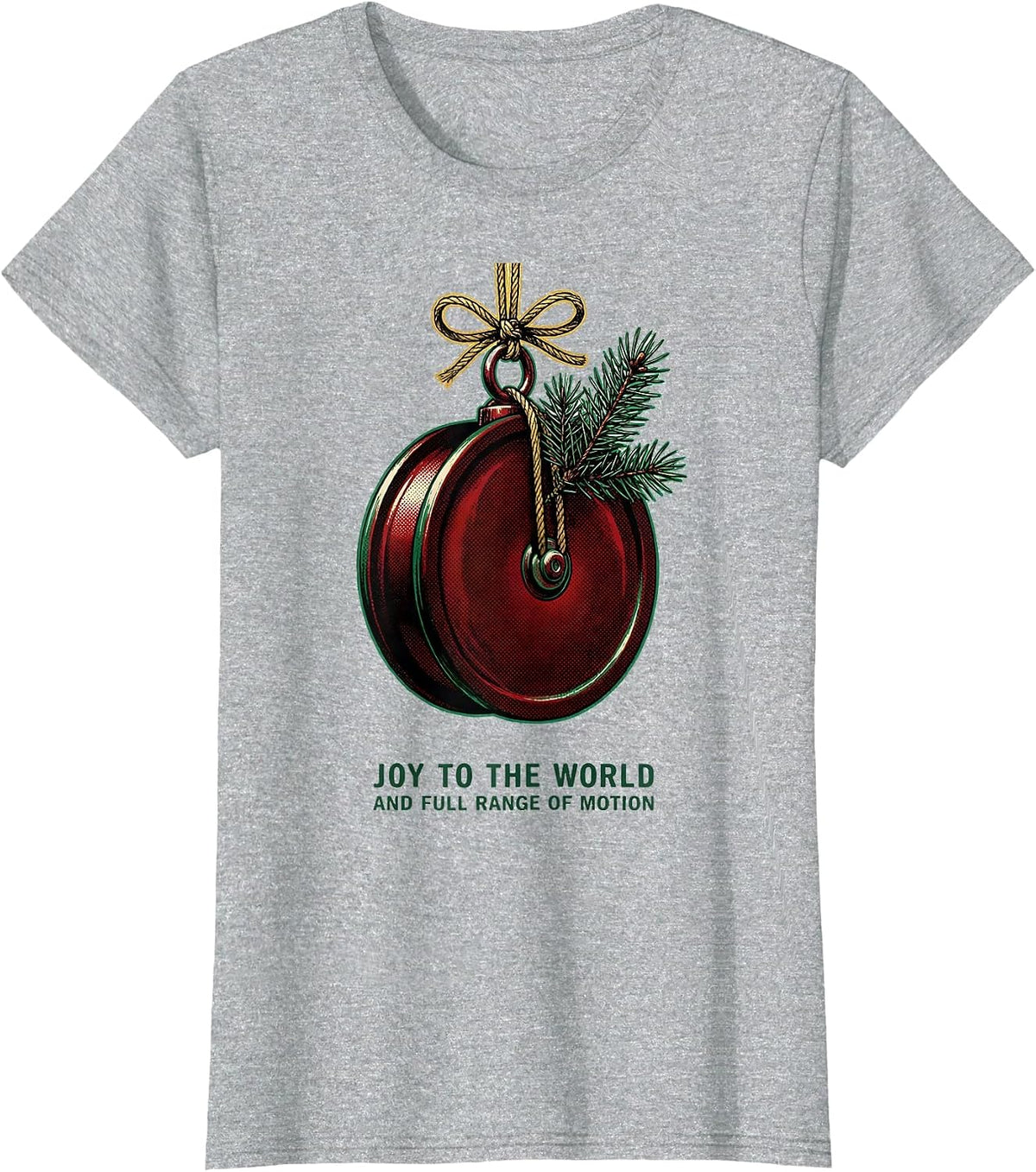 Women's Joy To The World, And Full Range Of Motion Physical Therapy T-Shirt - Heather Grey
