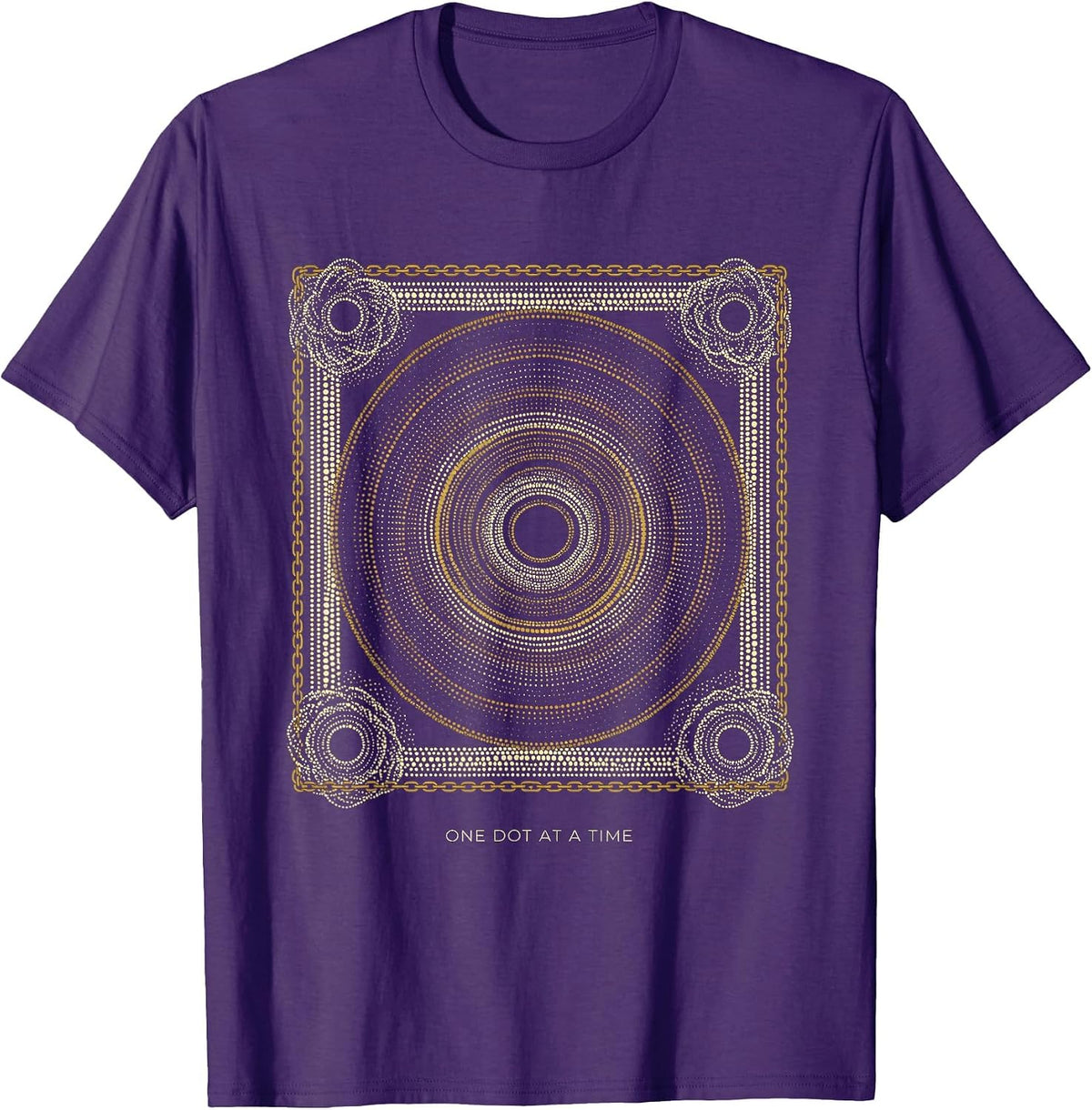 One Dot At A Time Minimalist Dot Art Design T-Shirt - Purple