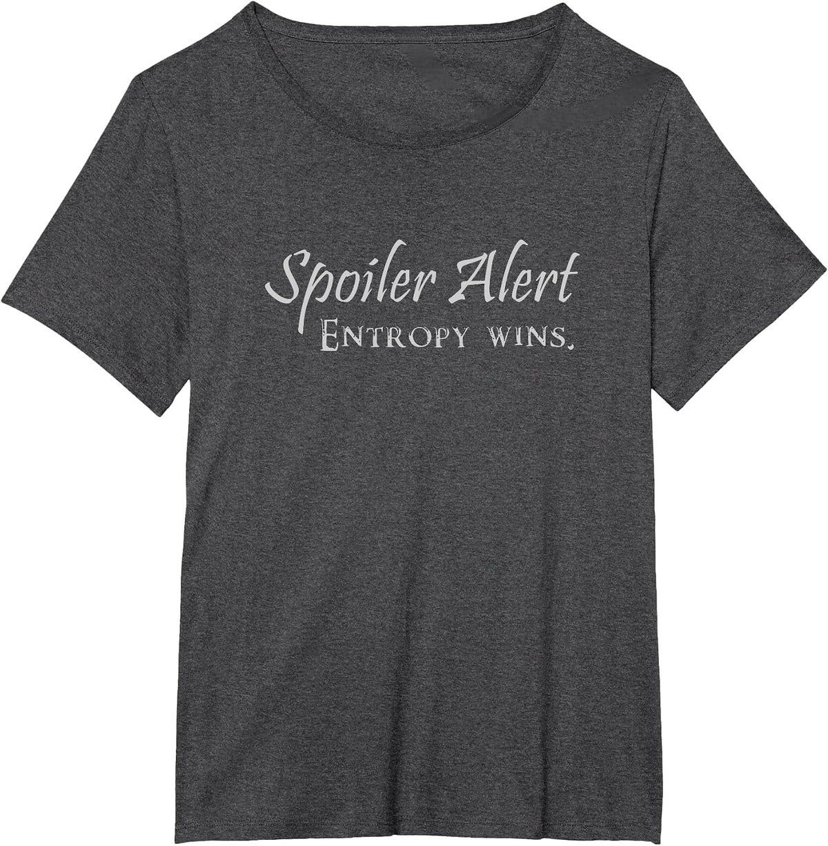 Entropy Wins | Funny Nerdy Science Physics Thermodynamics T-Shirt - Dark Heather Grey