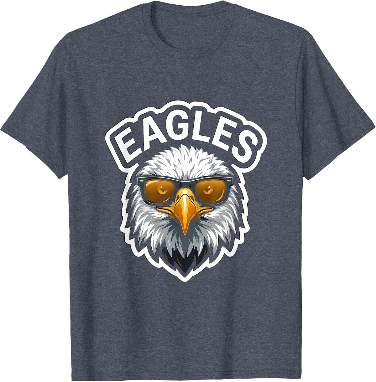 EAGLES Bald Eagle Sunglasses Mascot Humor Eagle Fan Game Day T-Shirt - Heather Blue