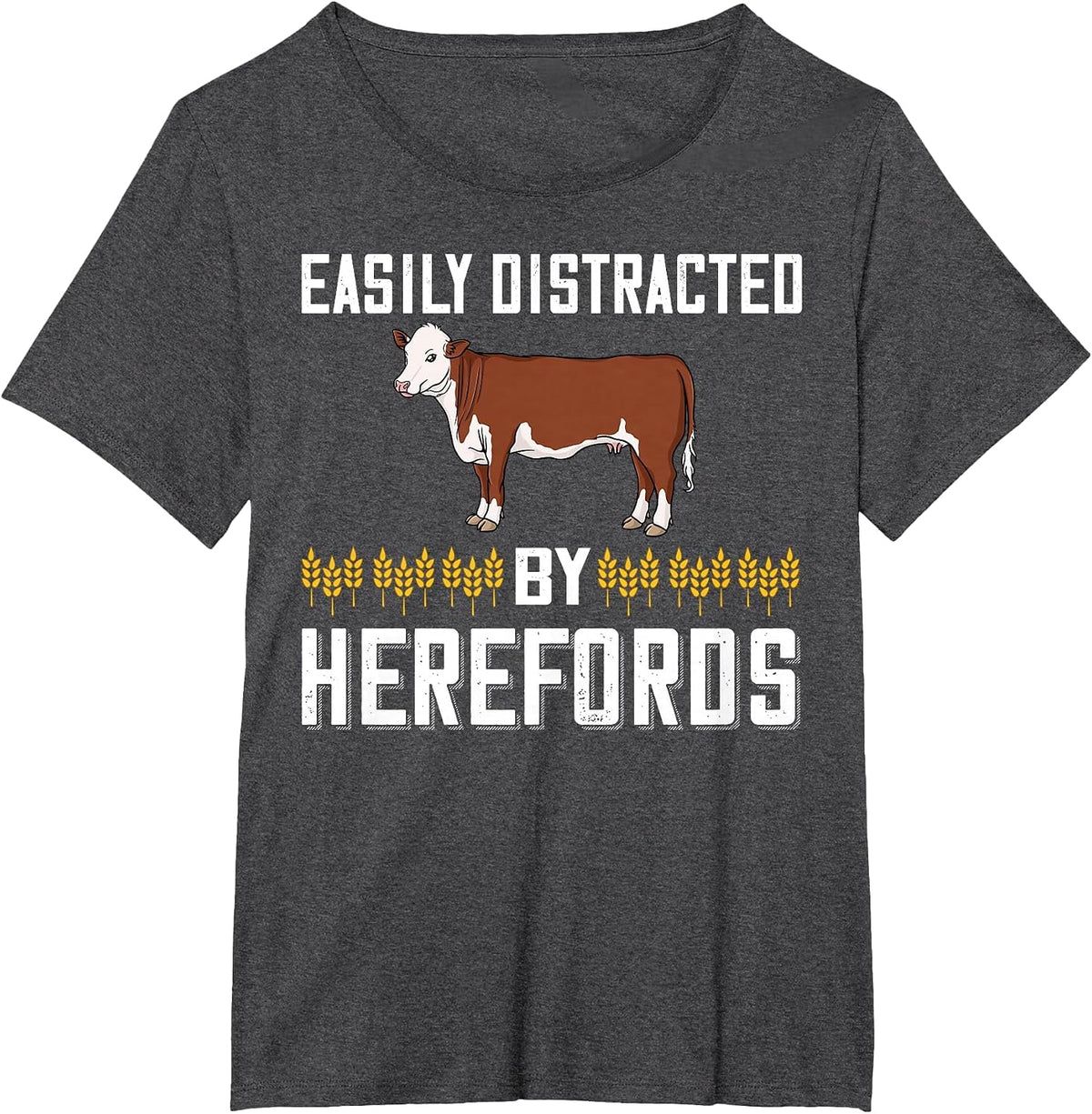 Hereford Bull Beef Farm T-Shirt - Dark Heather Grey