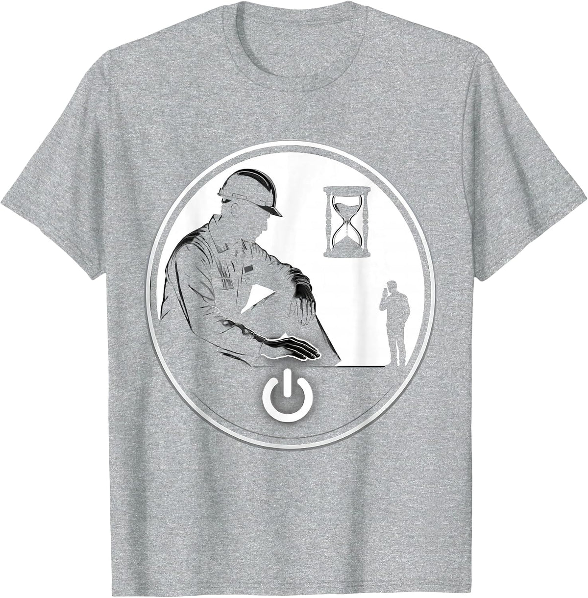 Men's Tech Support Badge Sarcastic IT Worker Humor T-Shirt - Heather Grey
