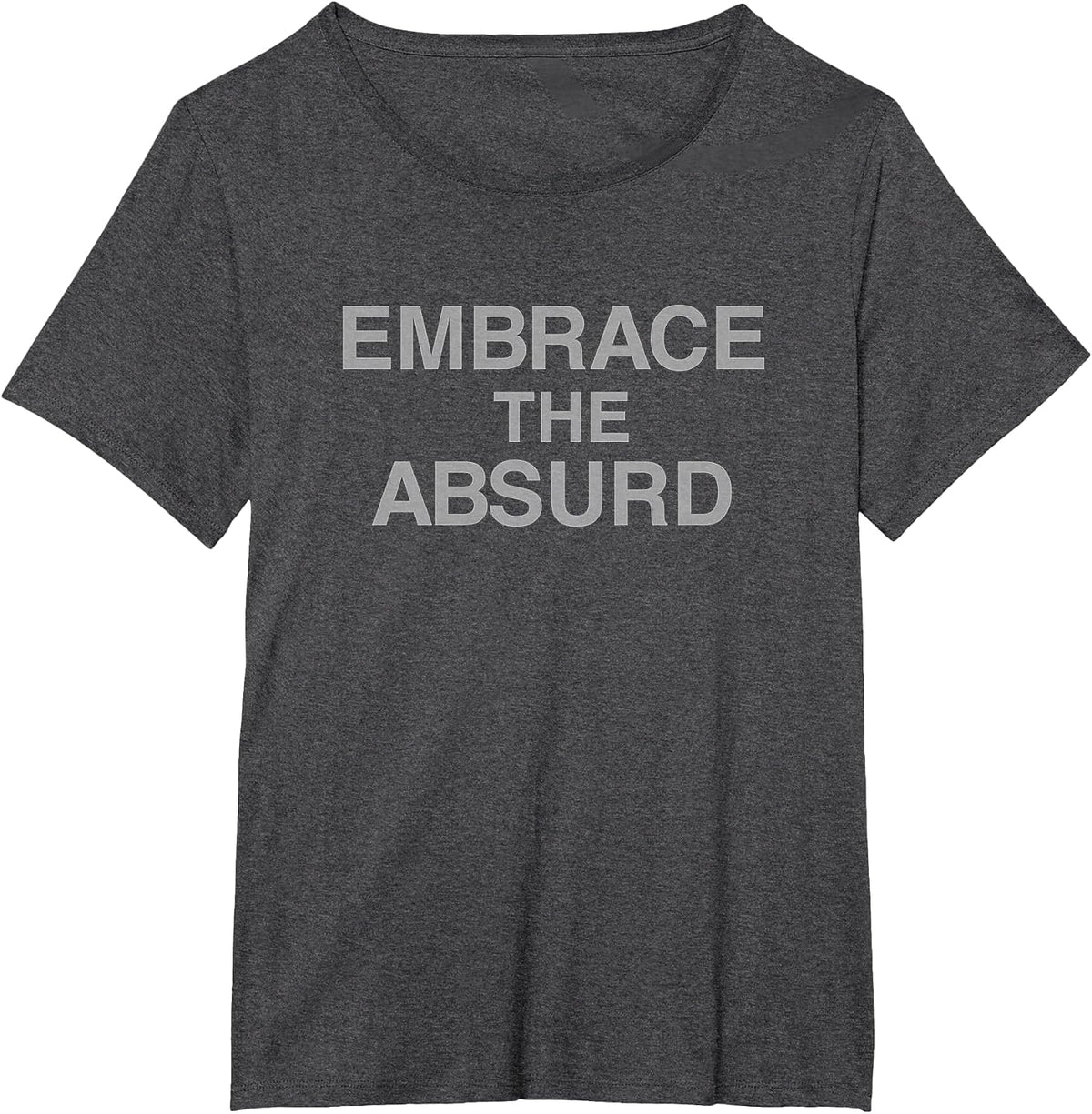 Embrace the Absurd Sisyphus Philosophy Hipster T-Shirt - Dark Heather Grey