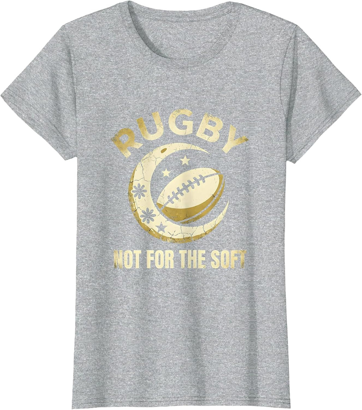 Rugby Not For The Soft Bold Sports Design T-Shirt - Heather Grey