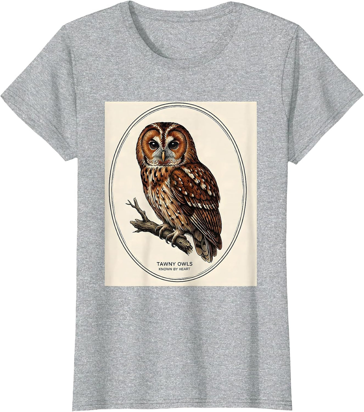Tawny Owls Known By Heart Vintage Owl Lover Retro Humor T-Shirt - Heather Grey