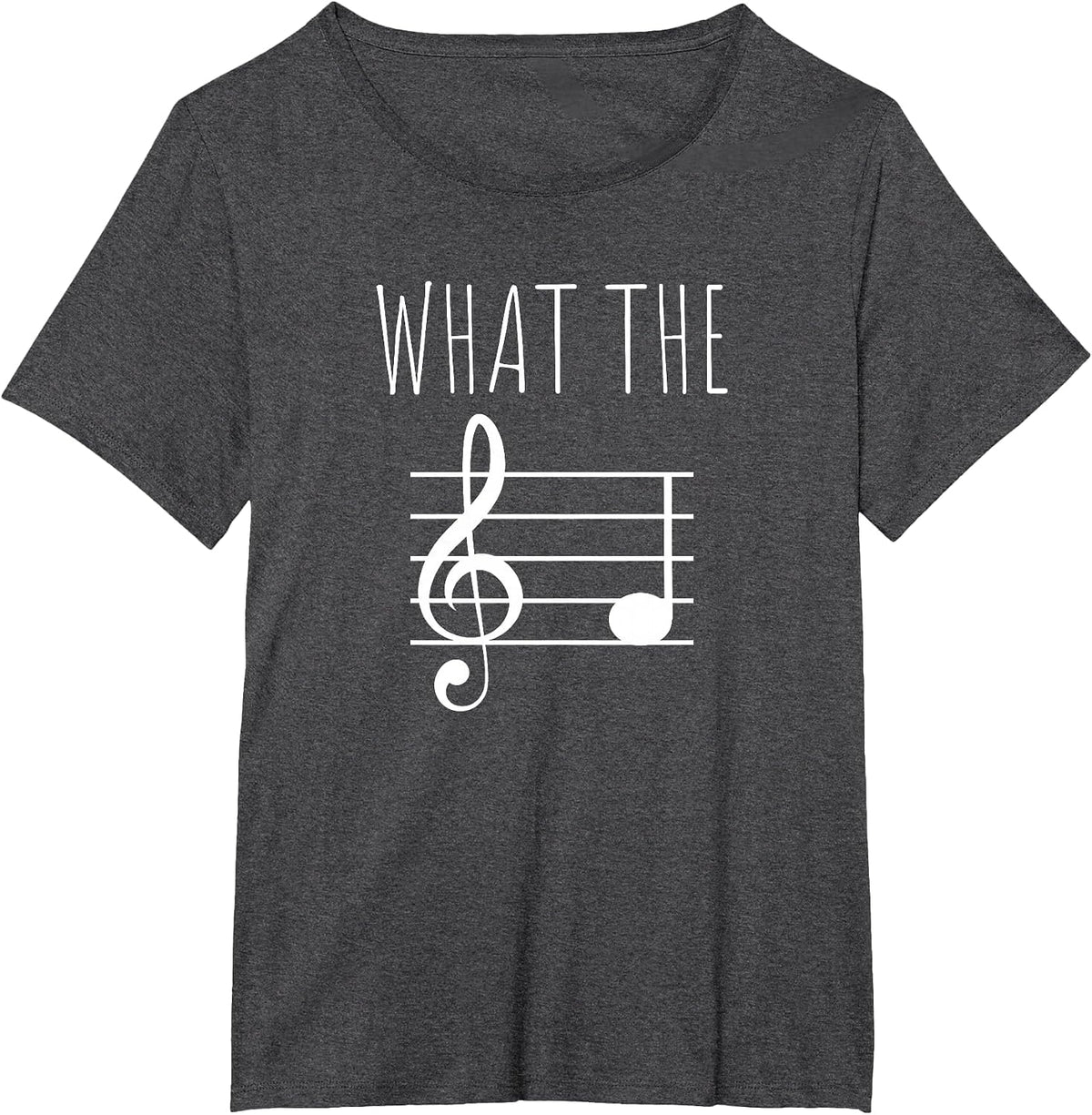 What The F Musical Note T-Shirt - Dark Heather Grey