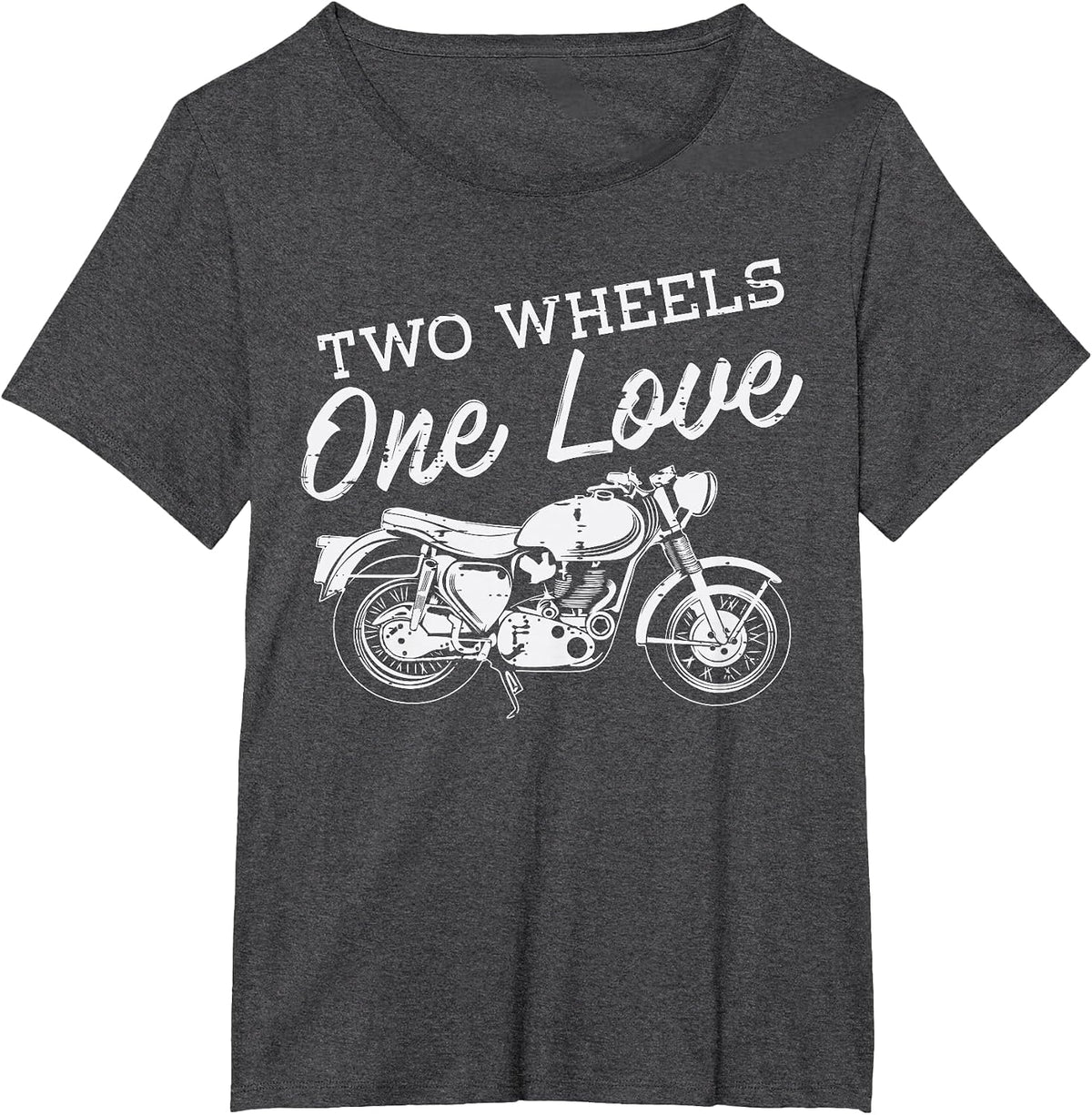 Biker 2 Wheels 1 Love Motorcycle Motorbike Men Women Kids T-Shirt - Dark Heather Grey