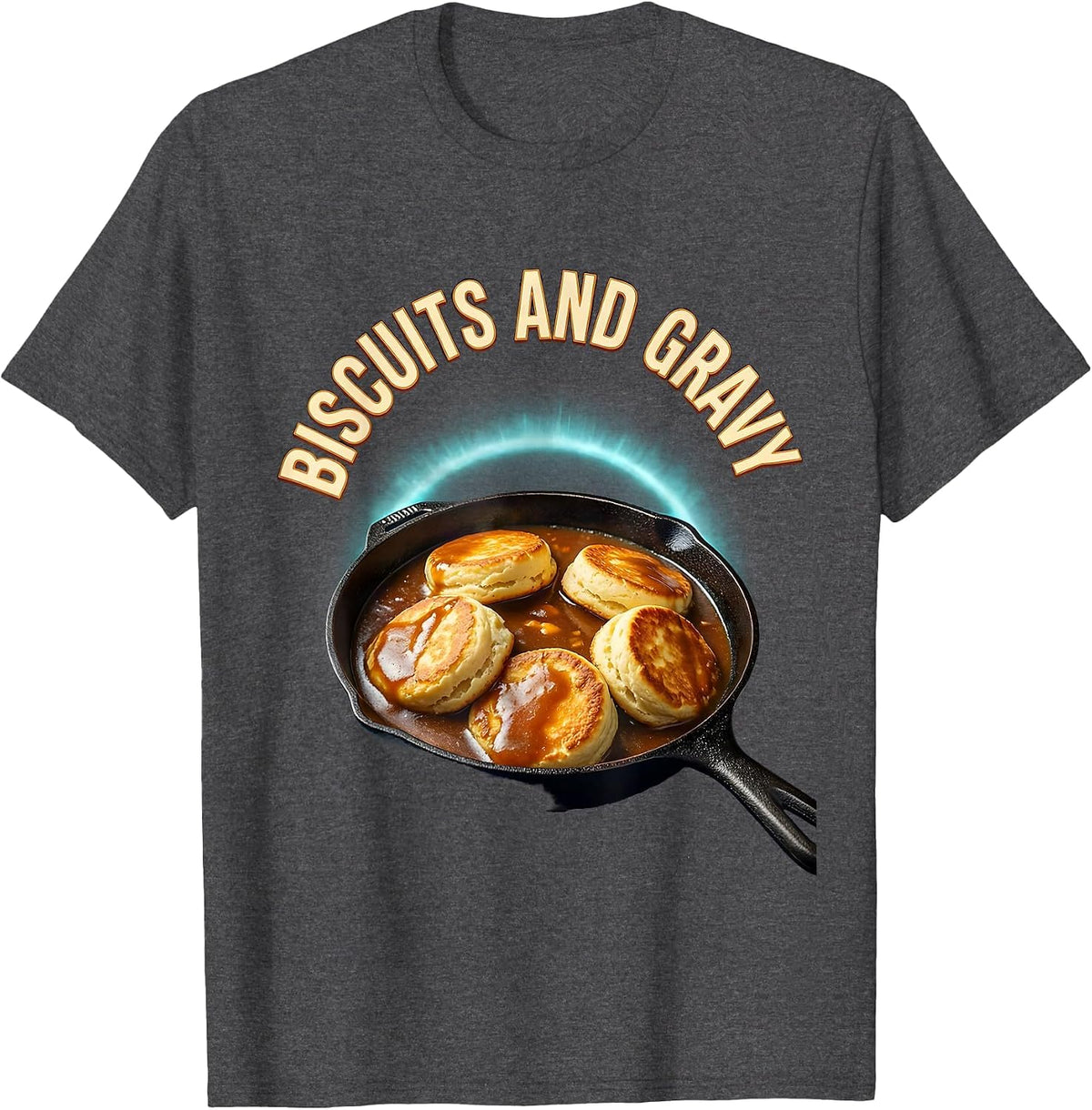 Biscuits and Gravy Bootleg 90's Rap Rock Vintage Funny T-Shirt - Dark Heather Grey