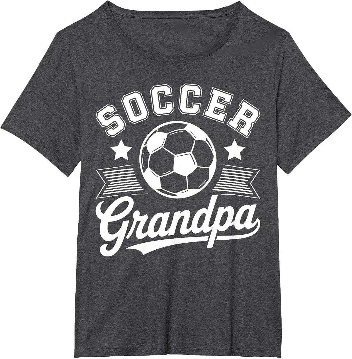 Proud Soccer Grandpa T-Shirt - Dark Heather Grey