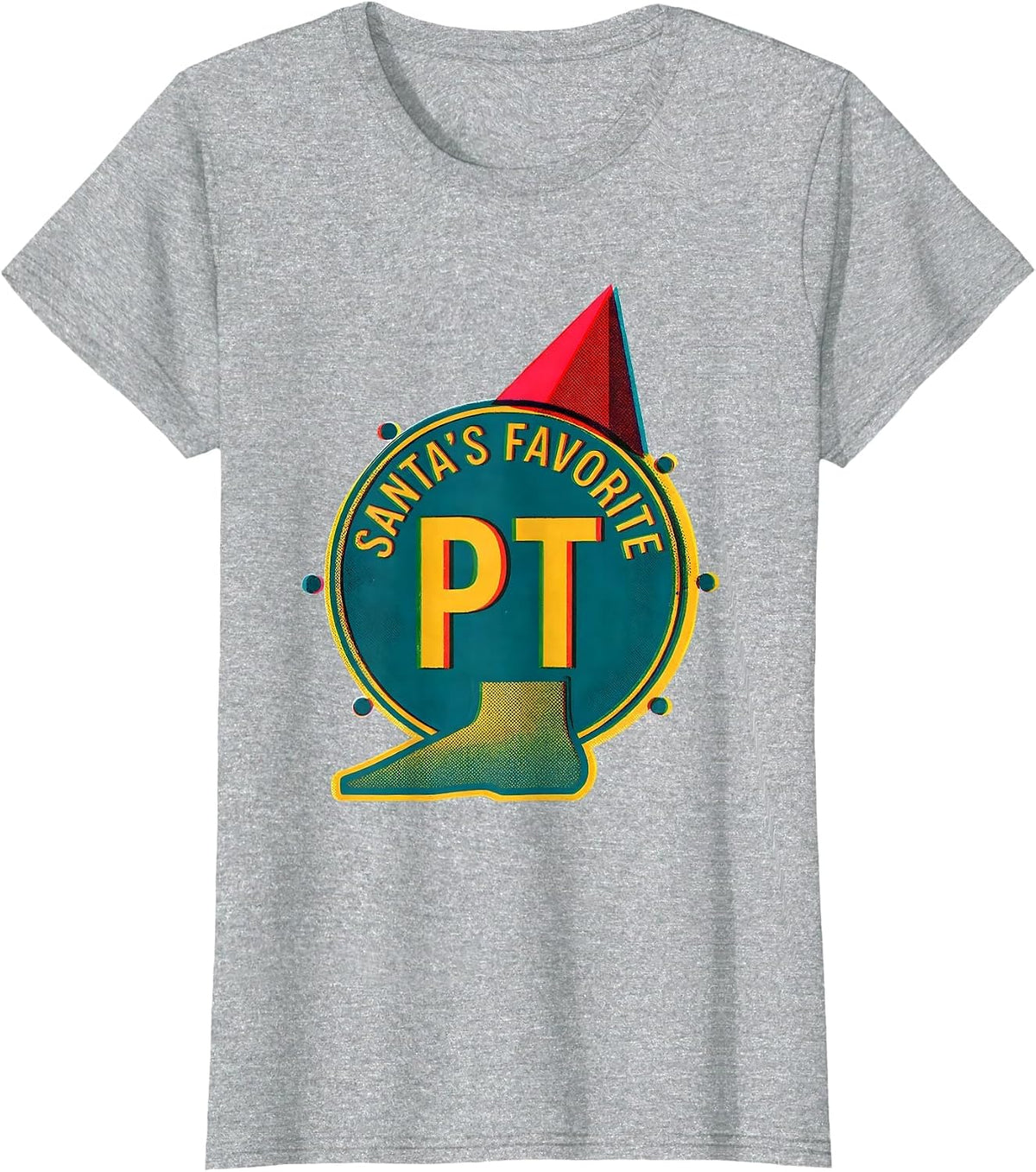 Santa's Favorite PT Funny Physical Therapy Therapist T-Shirt - Heather Grey