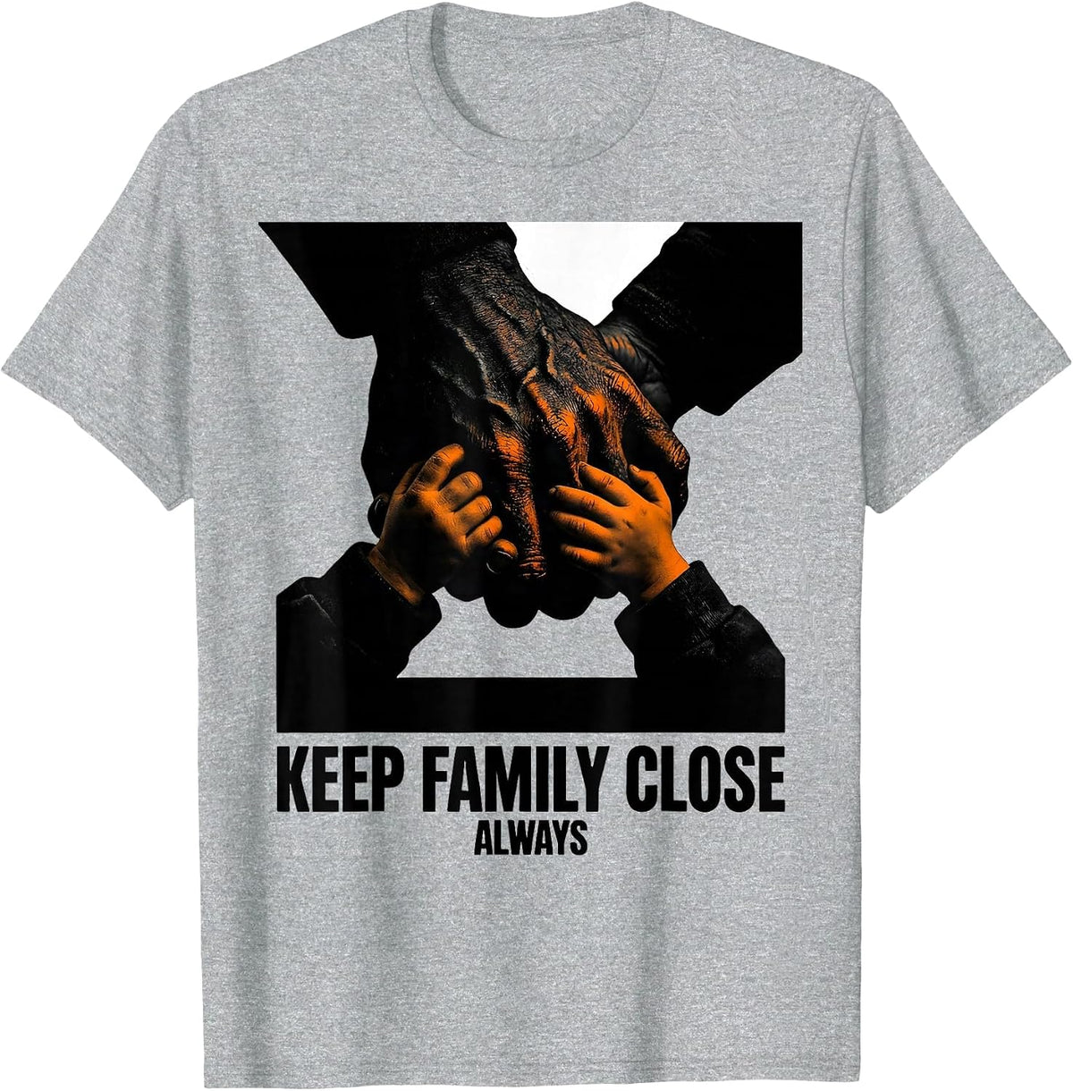 Men's Keep Family Close Always Faith Family Freedom T-Shirt - Heather Grey