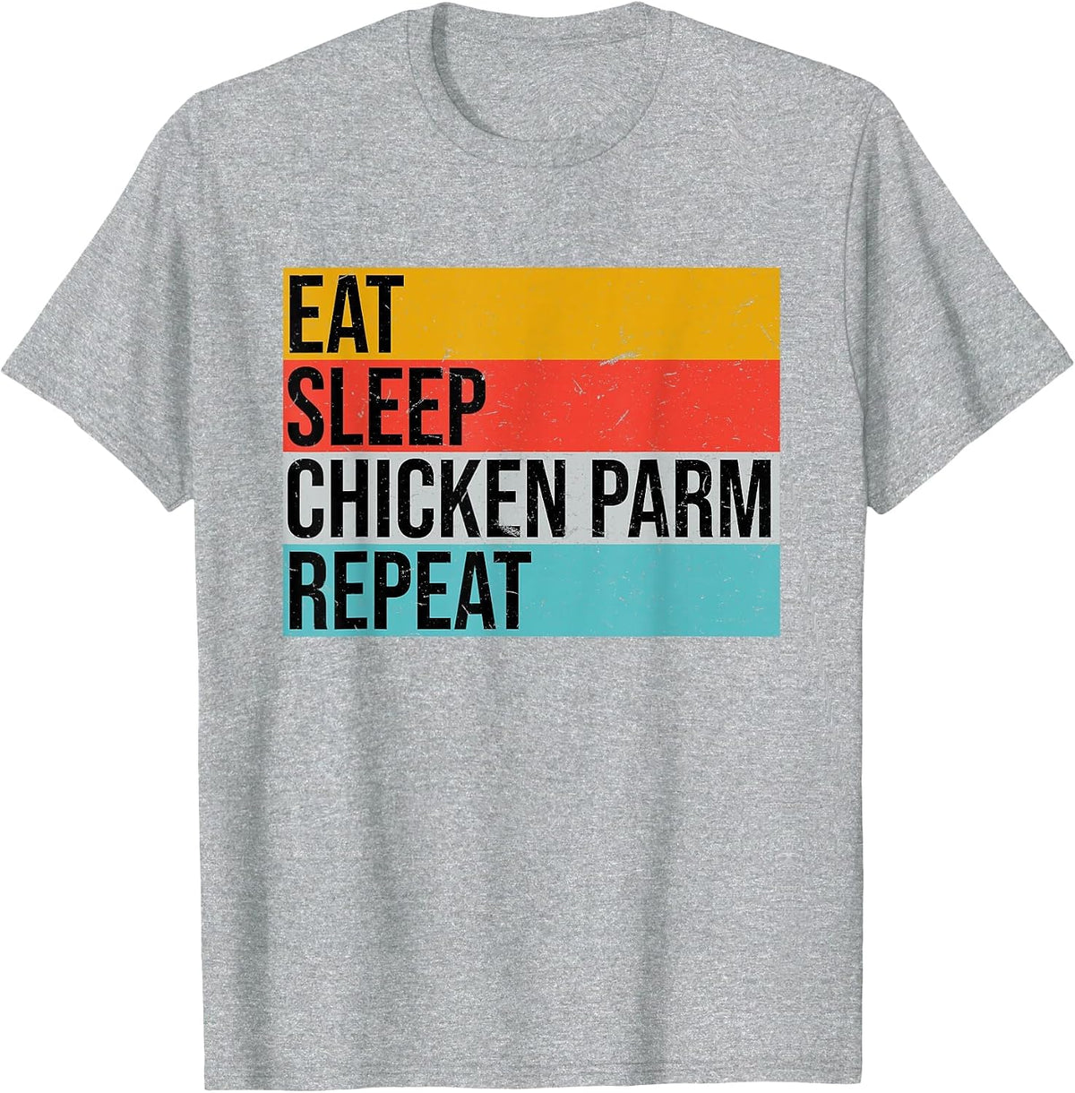Funny Italian Foodie Parmesan Design for Chicken Parm Lovers T-Shirt - Heather Grey