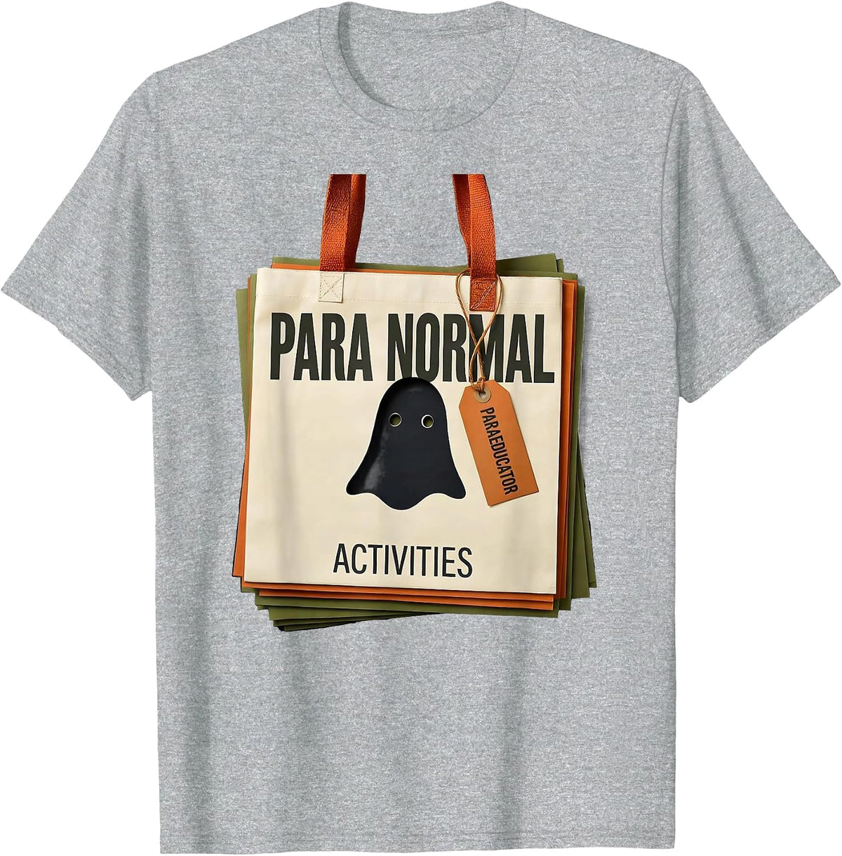 Men's Para Normal Activities Paraeducator Ghost Halloween SpEd T-Shirt - Heather Grey