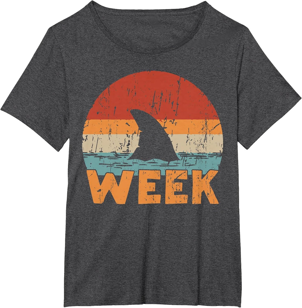 Shark Lover Ocean Conservation Week Awareness T-Shirt - Dark Heather Grey