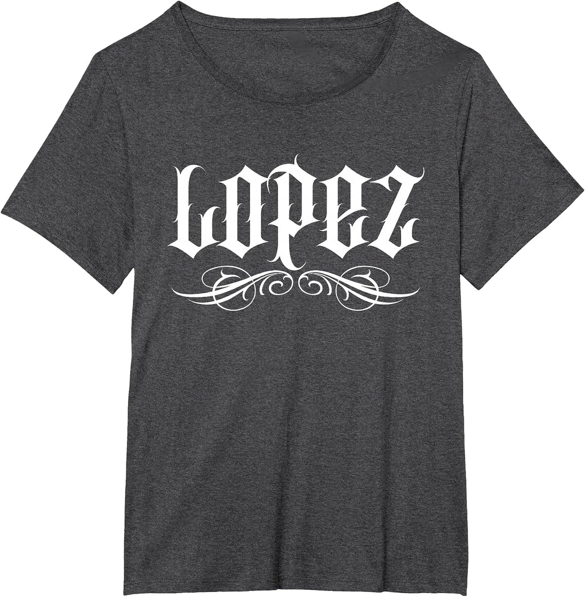 Lopez Mexican Surname Hispanic Spanish Familia Family T-Shirt - Dark Heather Grey