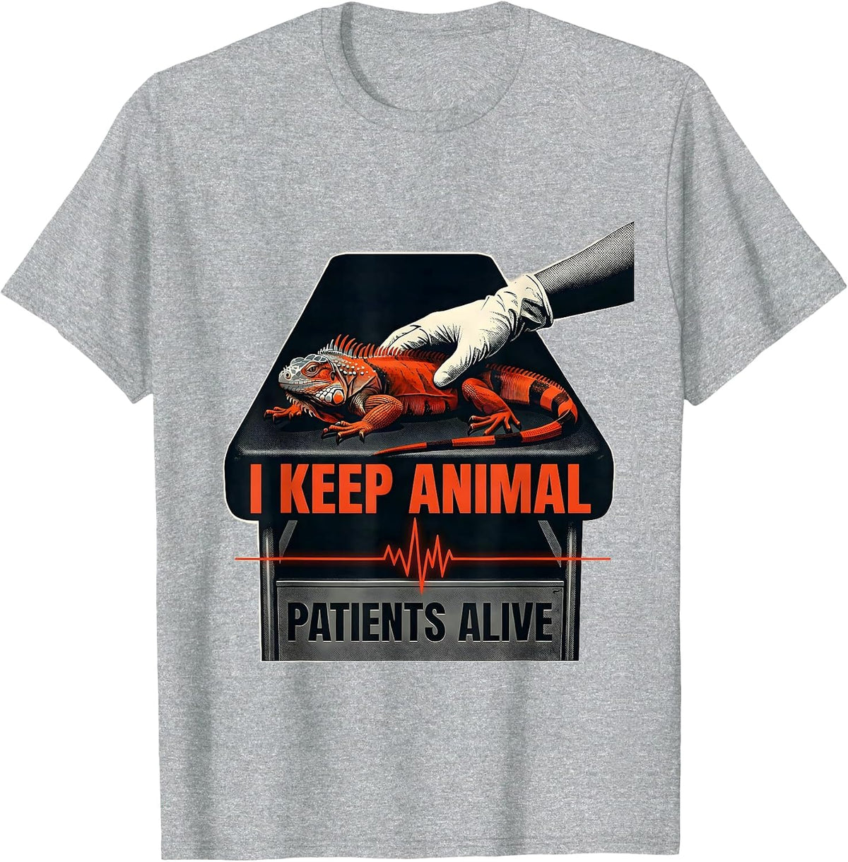 Men's I Keep Animal Patients Alive Funny Vet Tech Veterinary T-Shirt - Heather Grey