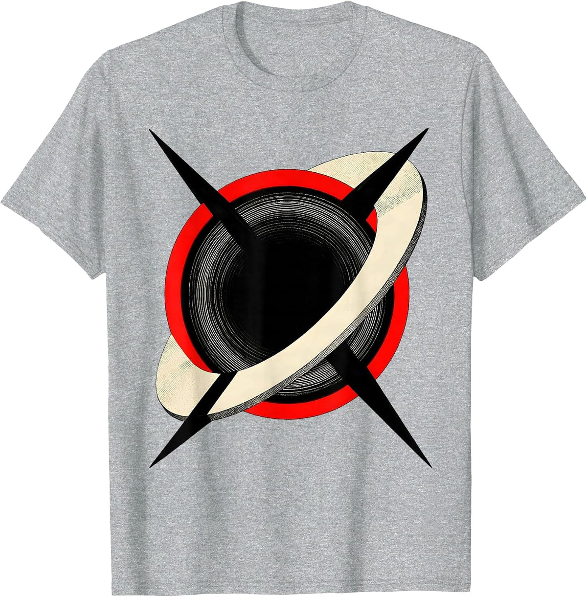 Men's Black Hole Physics Astrophysical Science Enthusiast T-Shirt - Heather Grey