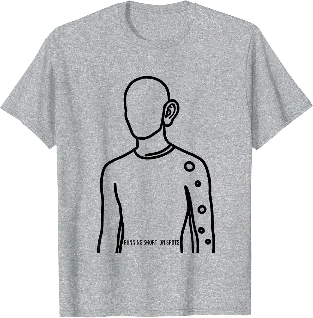 Men's Running Short On Spots Funny Pretend I'm A Dalmatian Lazy T-Shirt - Heather Grey