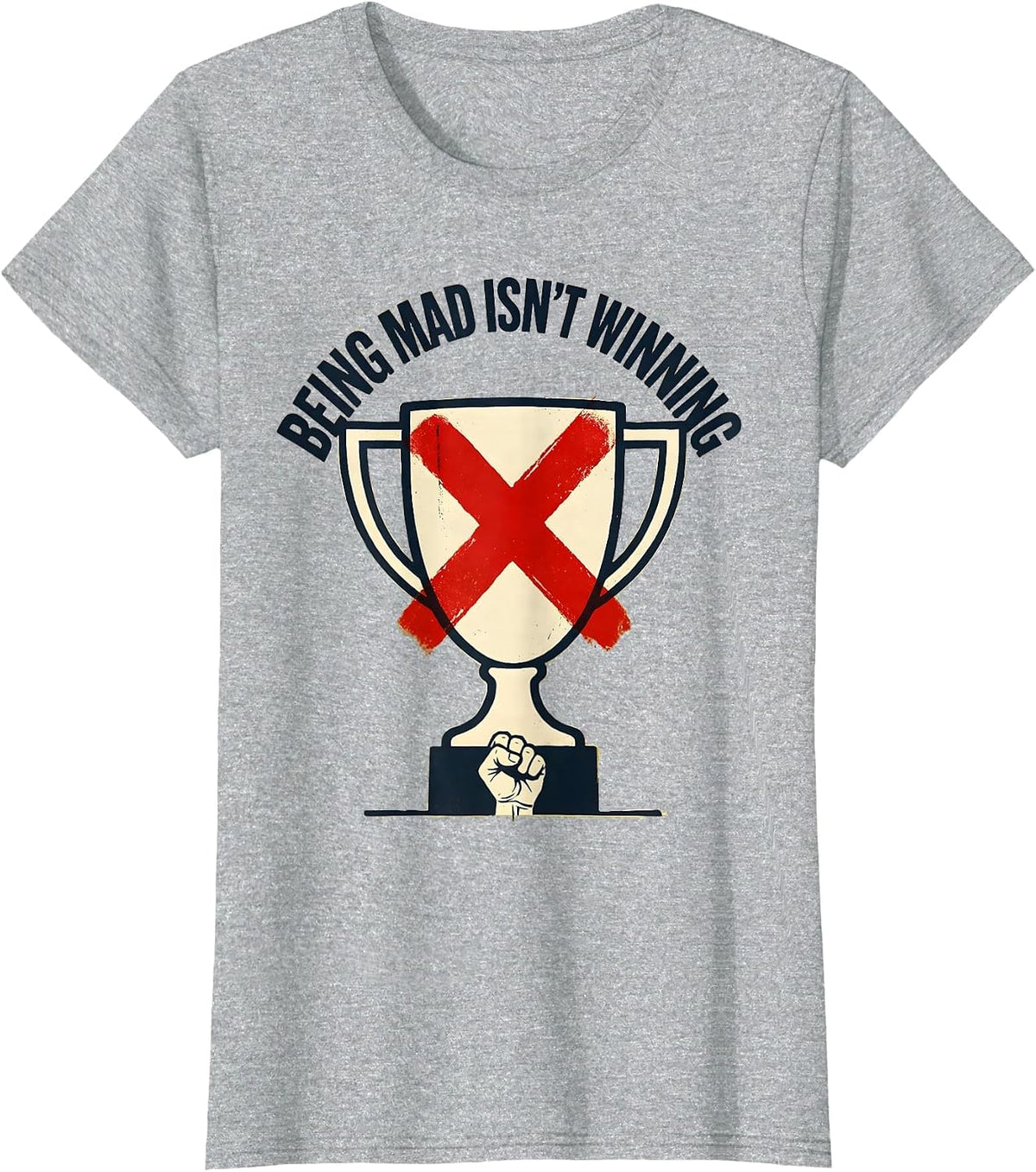 Women's Just Because You're Offended Doesn't Mean You're Right T-Shirt - Heather Grey