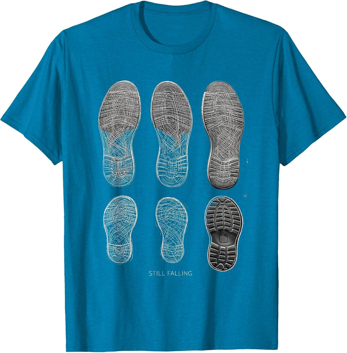Still Falling Rock Climbing Bouldering Humor T-Shirt - Sapphire Blue
