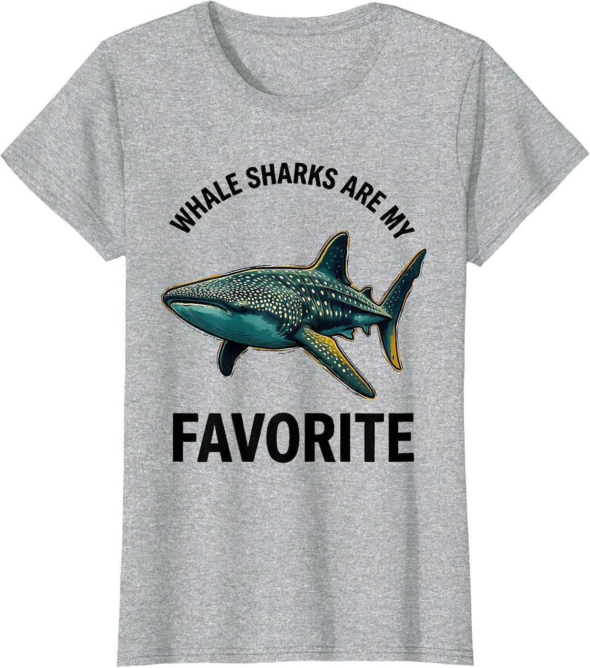 Women's Whale Sharks Are My Favorite Funny Ocean Wildlife Sea Animal T-Shirt - Heather Grey