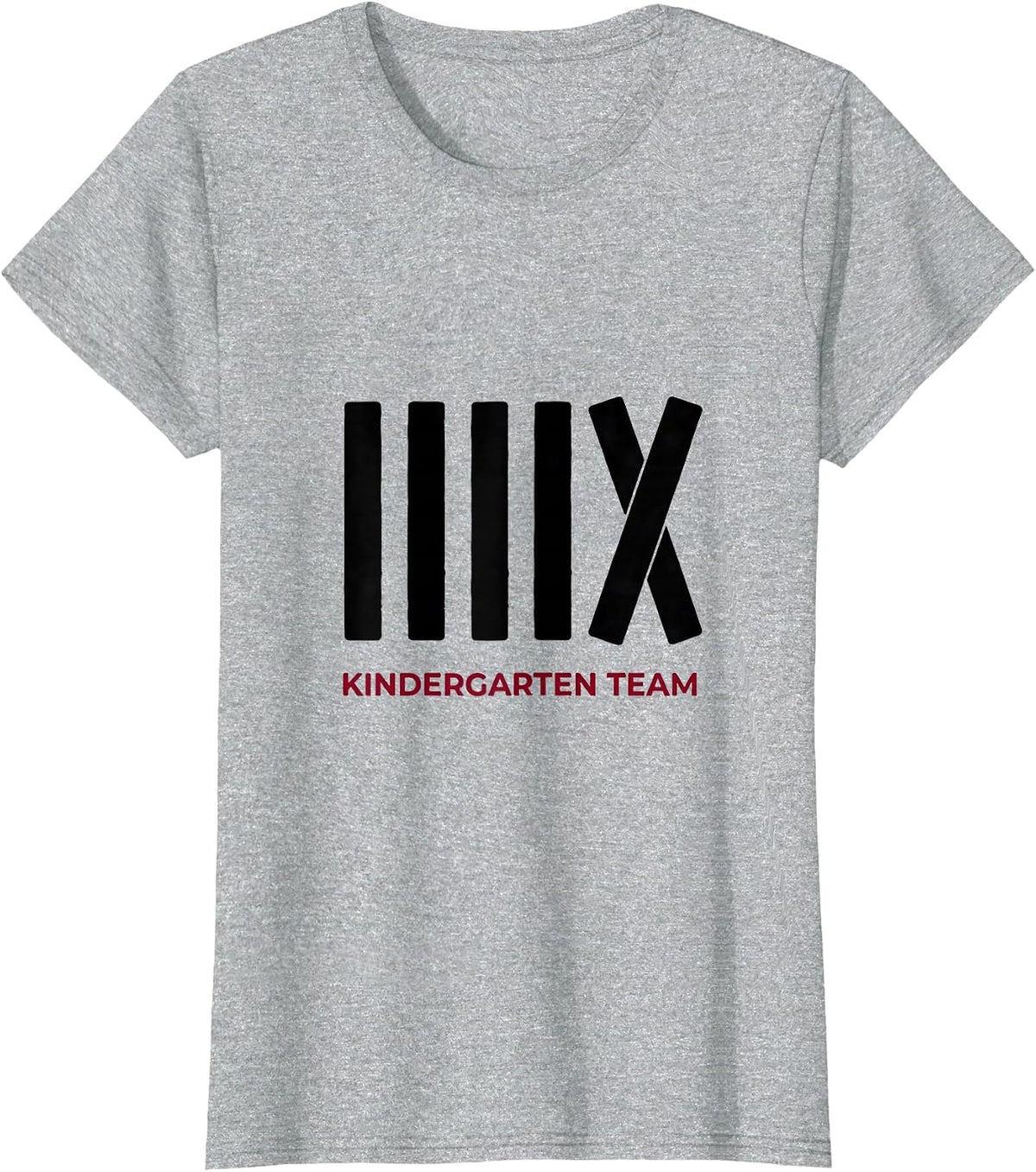 Kindergarten Team Funny Teacher Crew Back To School T-Shirt - Heather Grey