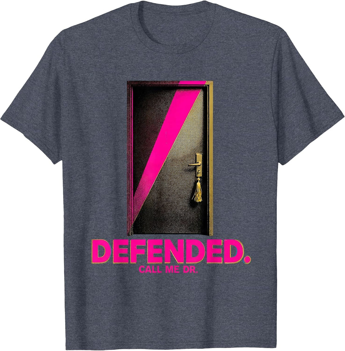 Defended Call Me Dr PhD Graduation Black Women Pride T-Shirt - Heather Blue