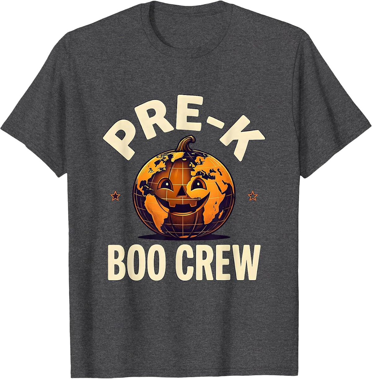 Pre-K Boo Crew Funny Preschool Teacher Halloween Group T-Shirt - Dark Heather Grey