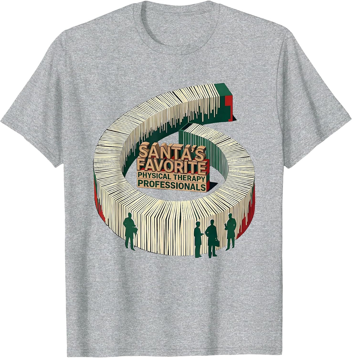 Men's Santa's Favorite Physical Therapy Professionals PT T-Shirt - Heather Grey