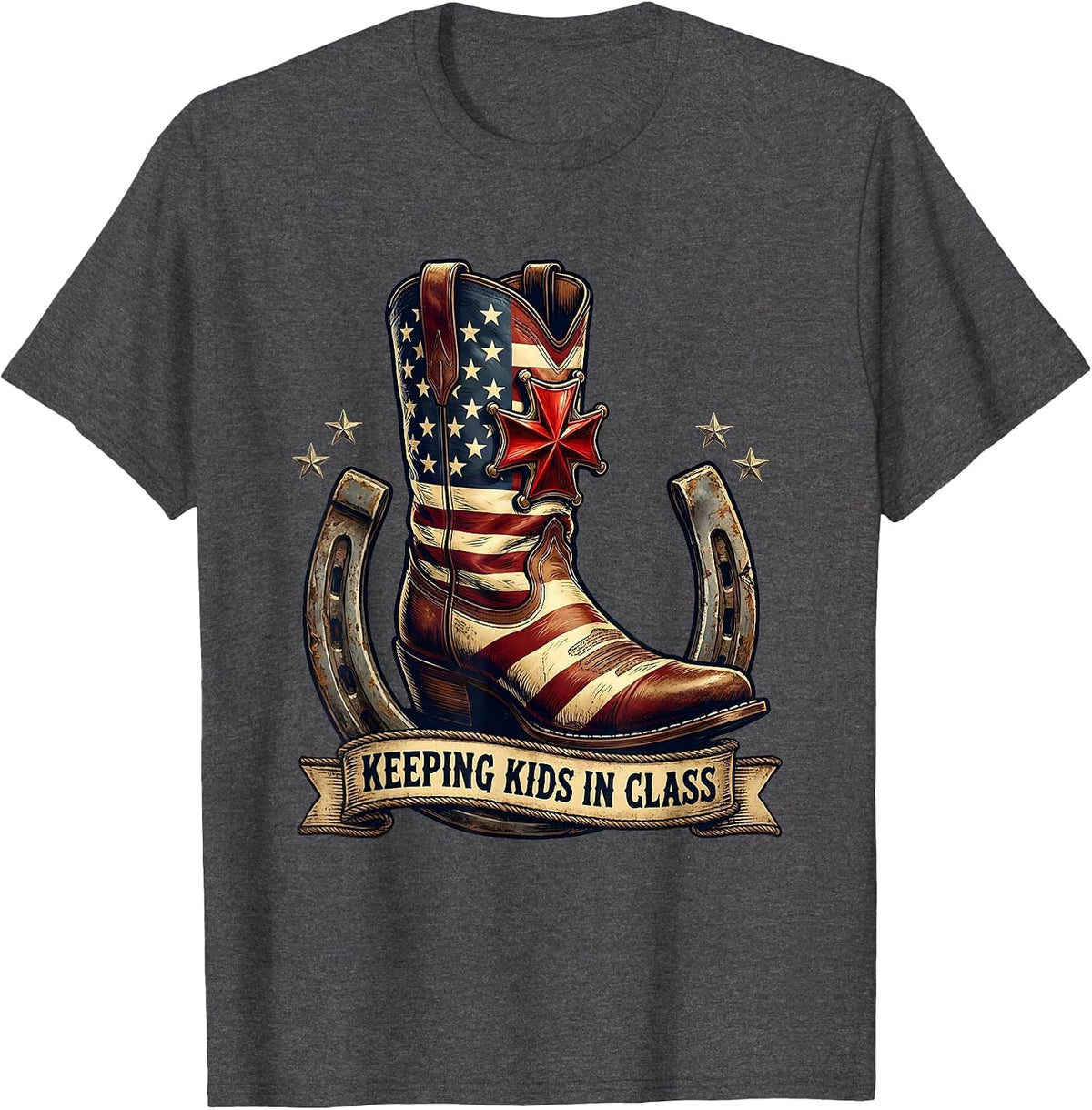 Men's Keeping Kids In Class School Nurse Design T-Shirt - Dark Heather Grey