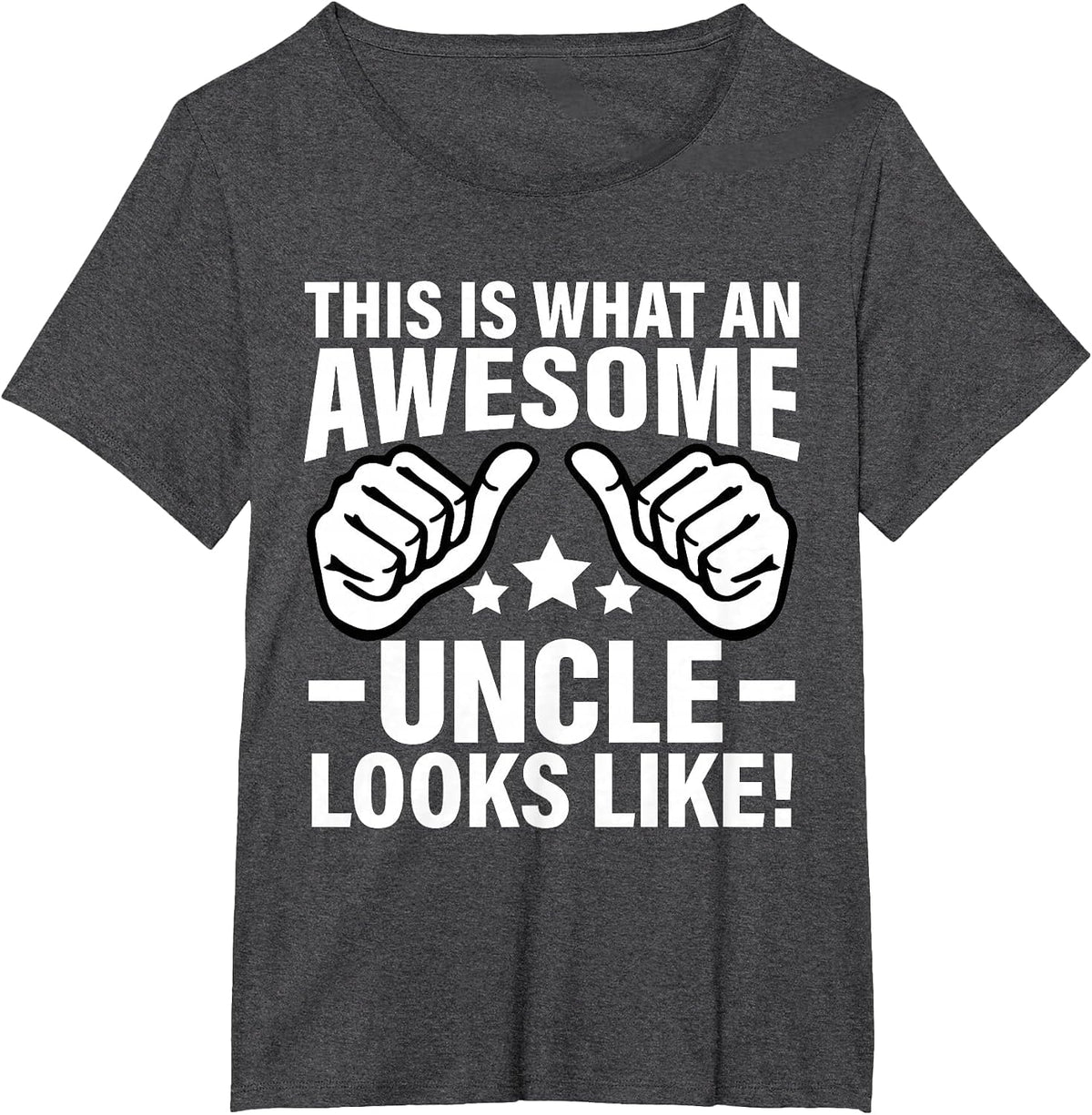 This is What an Awesome Uncle Looks Like T-Shirt - Dark Heather Grey