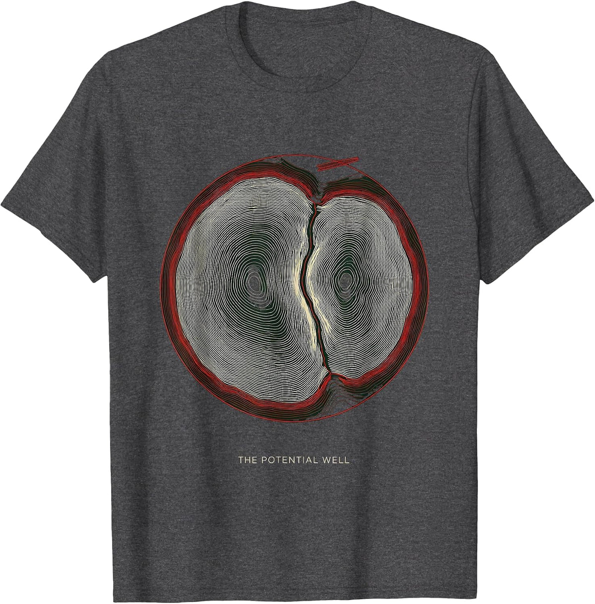 The Potential Well Quantum Physics Science Enthusiast Nerdy T-Shirt - Dark Heather Grey