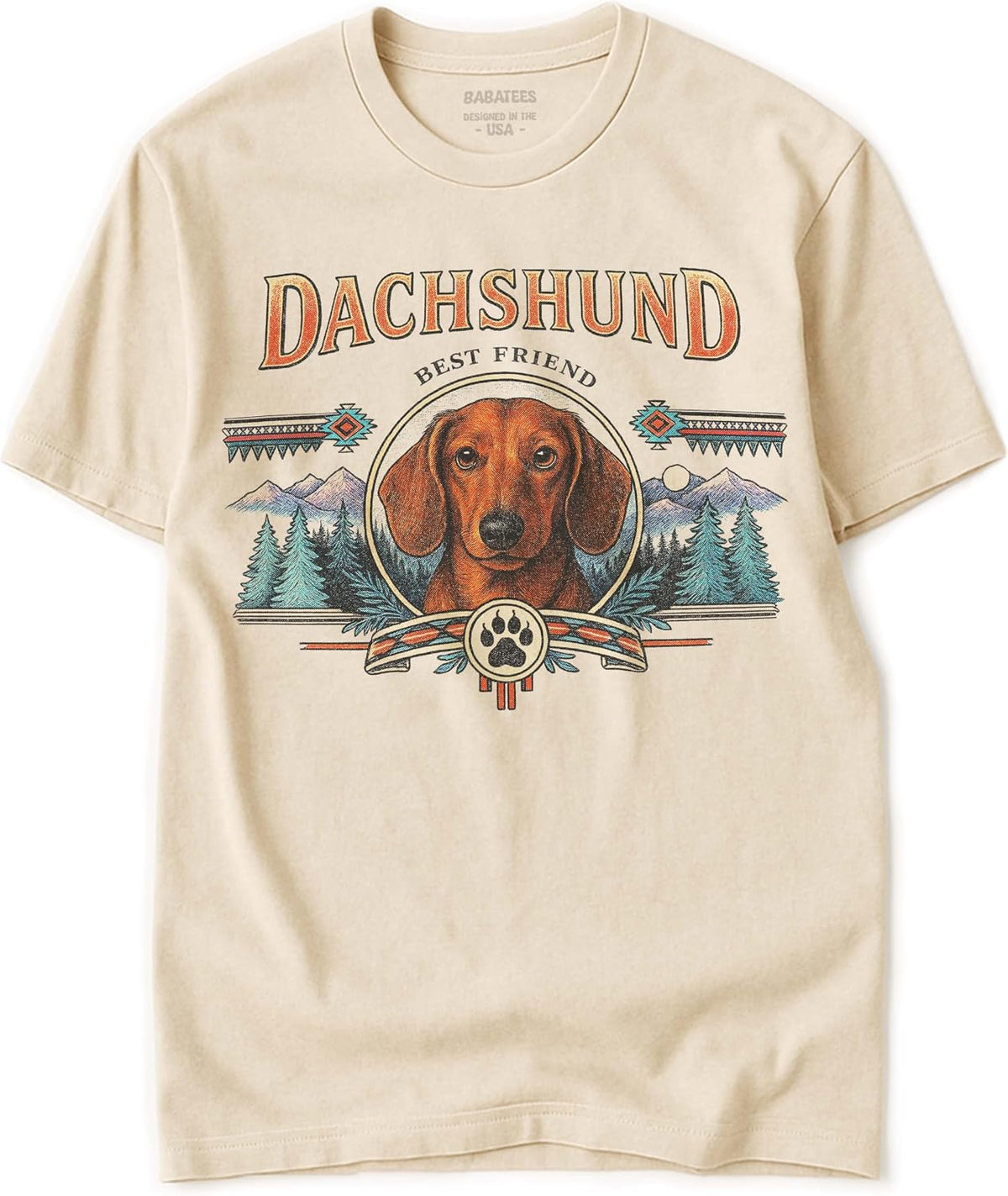 Dog Breed Tshirt for Men & Women - Wilderness Artwork - 100% Natural, Raw, Undyed, Heavyweight Cotton - German Shorthaired