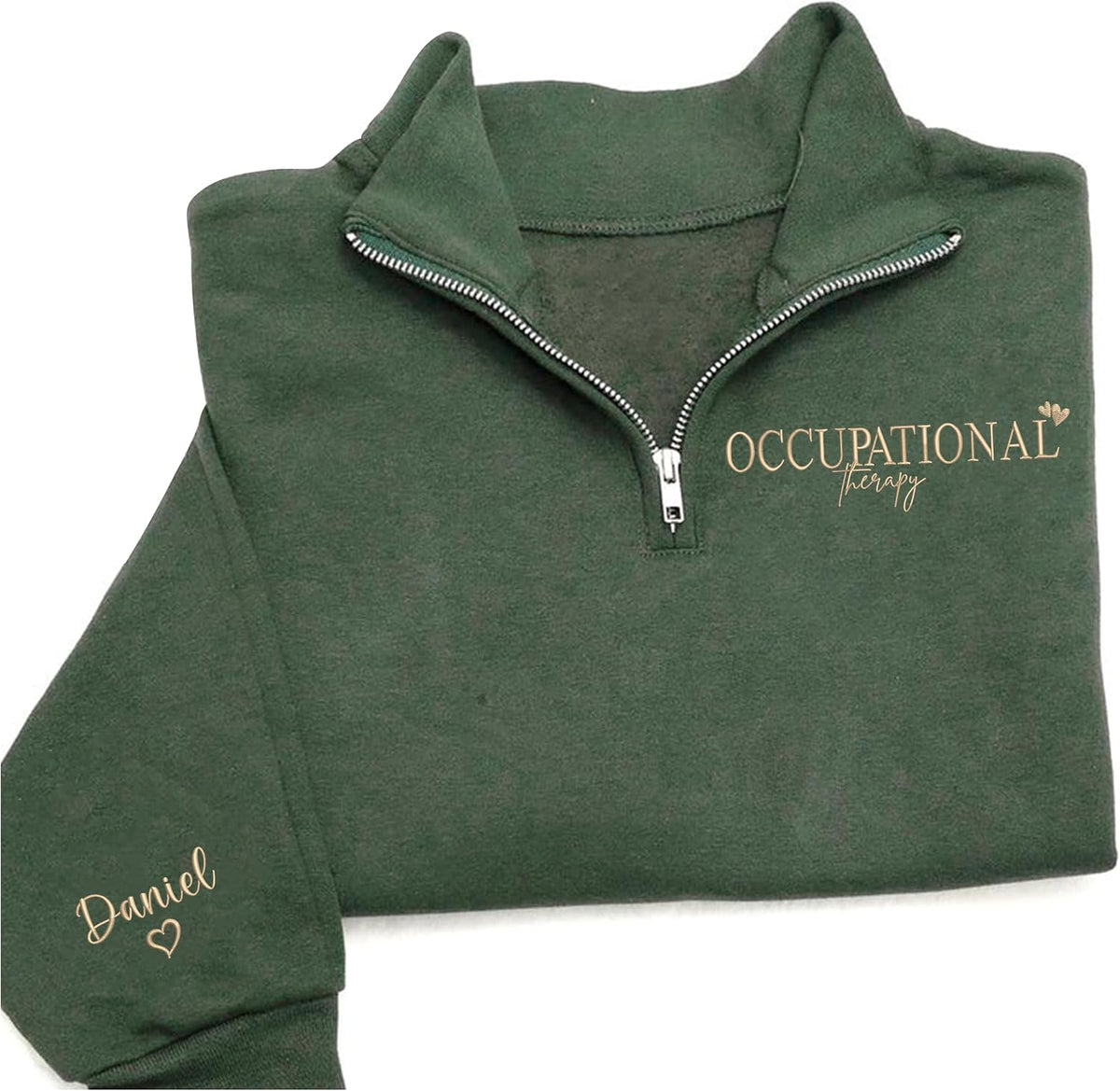 Custom Profession Quarter Zip Sweatshirt, Embroidered & Personalized Work Shirt Gift for Professionals 2026 - Occupational