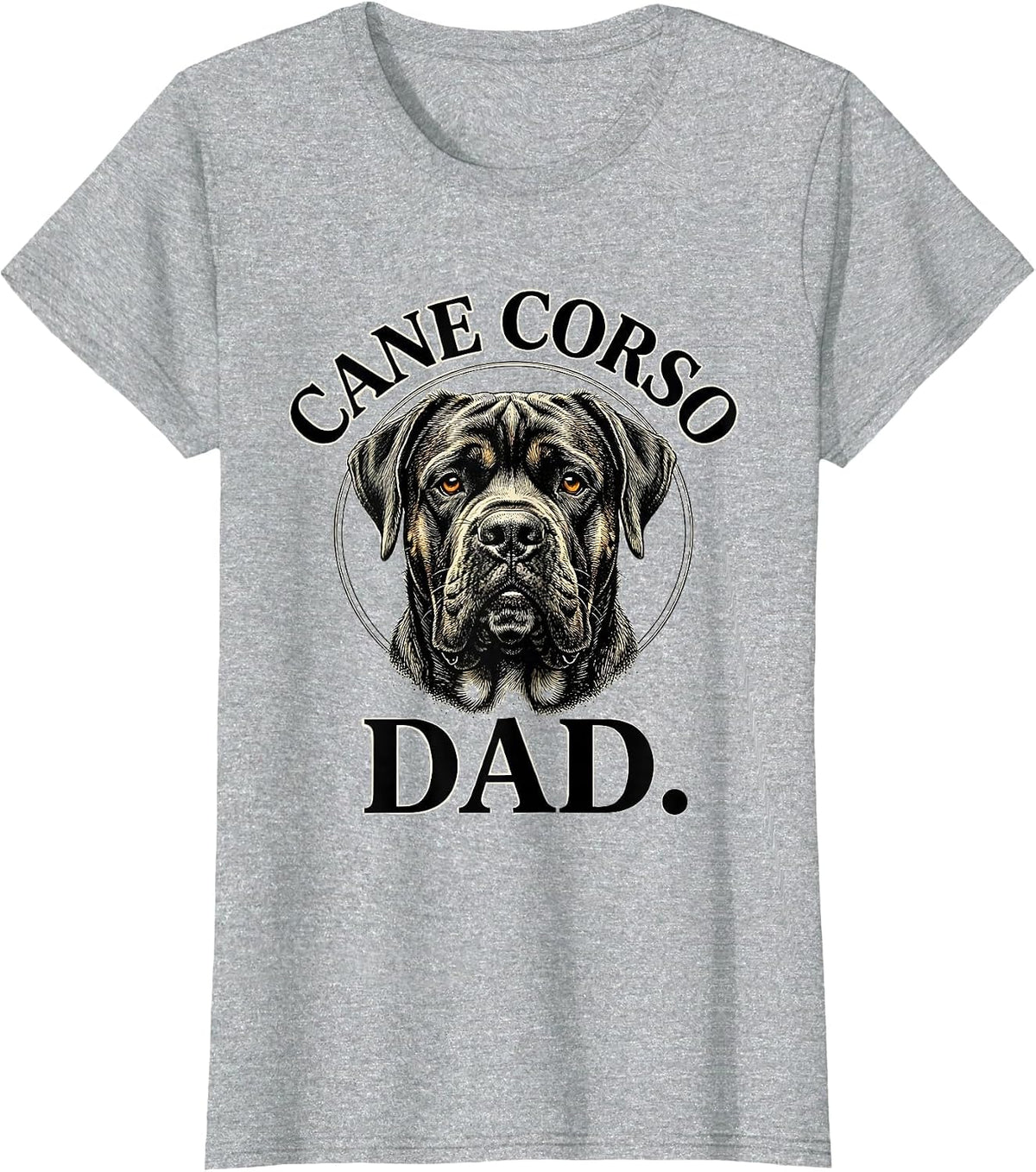Cane Corso Dad Italian Mastiff Dog Lover Gift T-Shirt - Heather Grey
