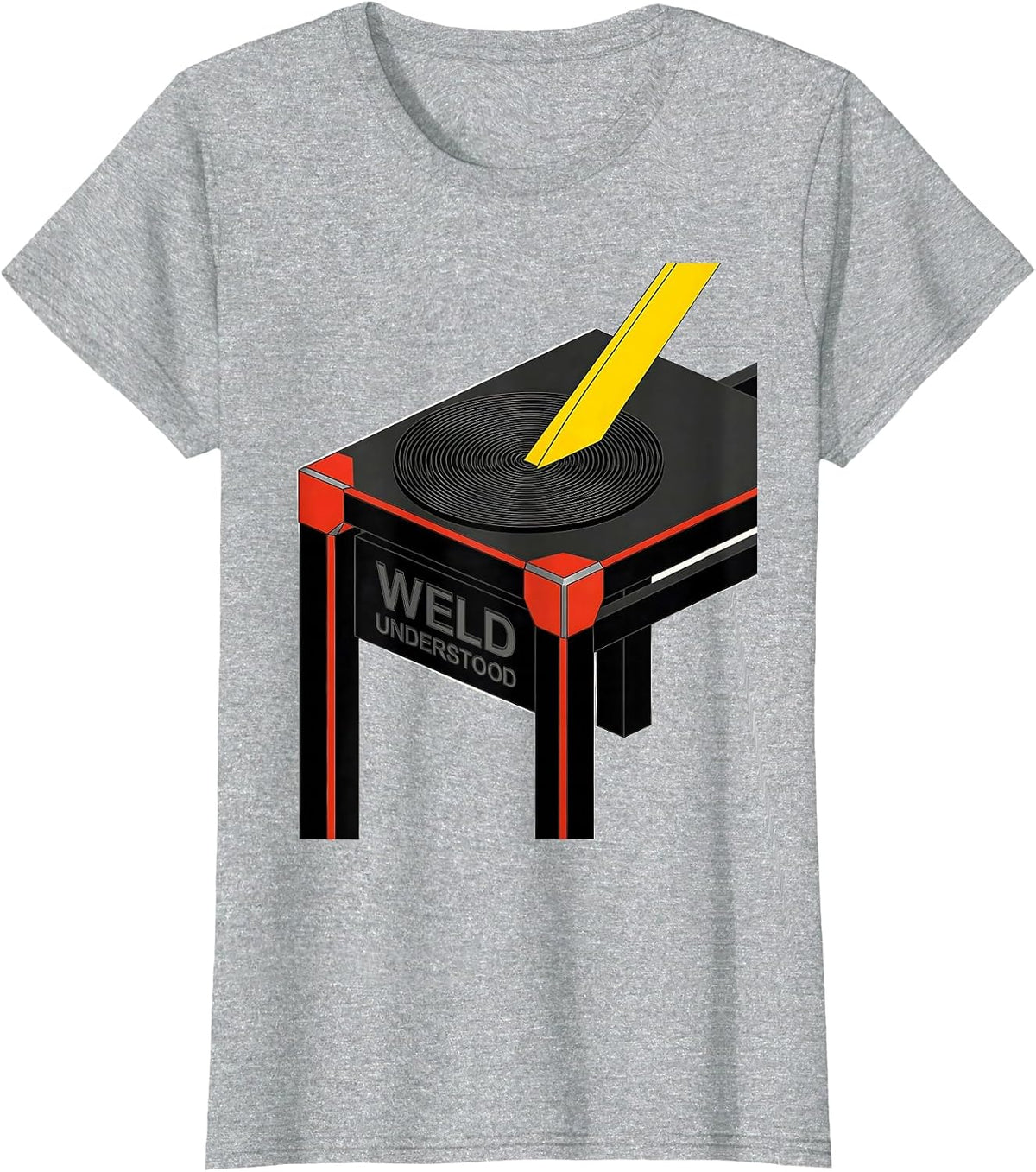 Weld Understood Bauhaus Modernist Welder Trade Humor T-Shirt - Heather Grey