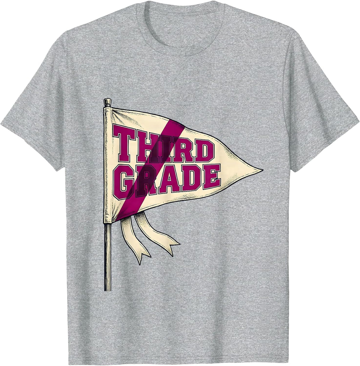 Men's Third Grade Cute Preppy Girls Back To School T-Shirt - Heather Grey