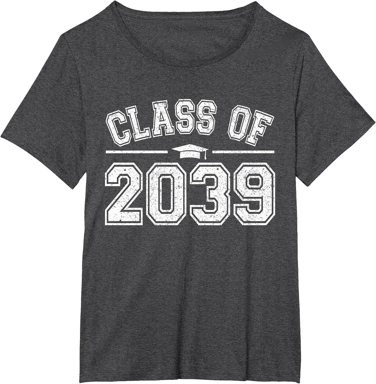 Preschool Class of 2039 Grow with Me Graduation 2039 Vintage T-Shirt - Dark Heather Grey